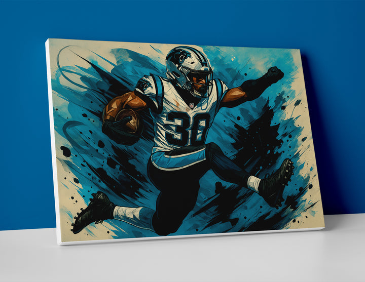 Chuba Hubbard poster canvas painting wall art panthers print