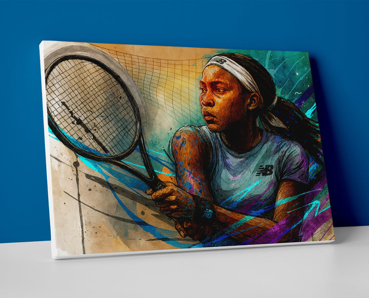 Coco Gauff Poster tennis canvas wall art