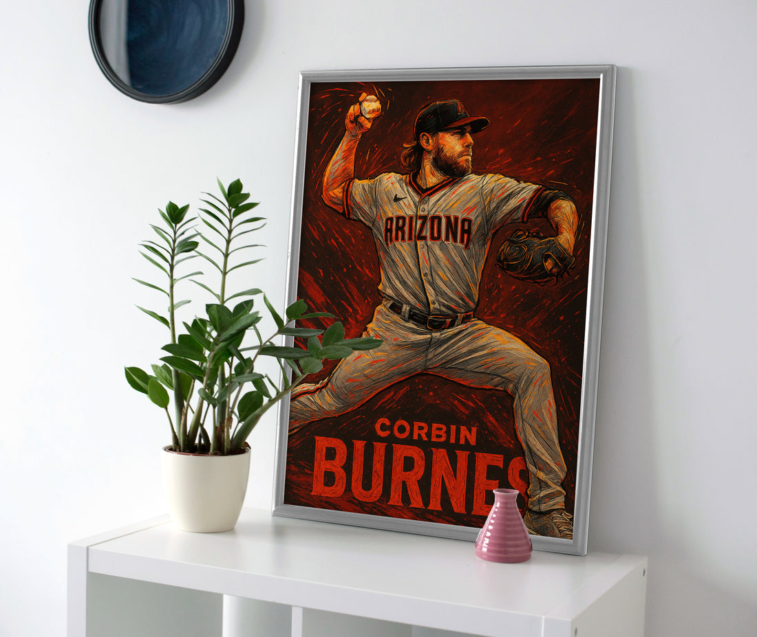 Corbin Burnes Dbacks Poster canvas wall art zrizona diamondbacks