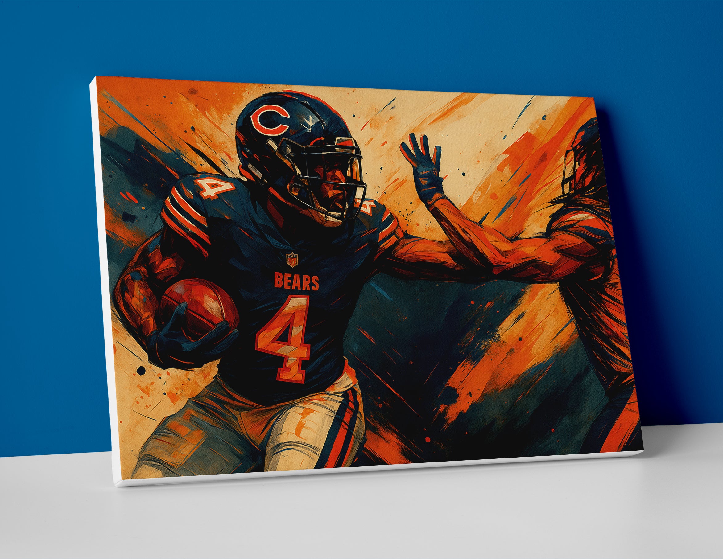 D'Andre Swift poster canvas painting bears wall art print