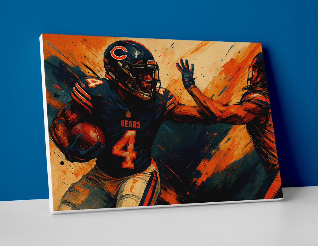 D'Andre Swift poster canvas painting bears wall art print