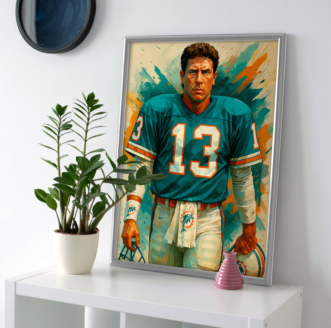 Dan Marino poster canvas painting wall art print dolphins decor