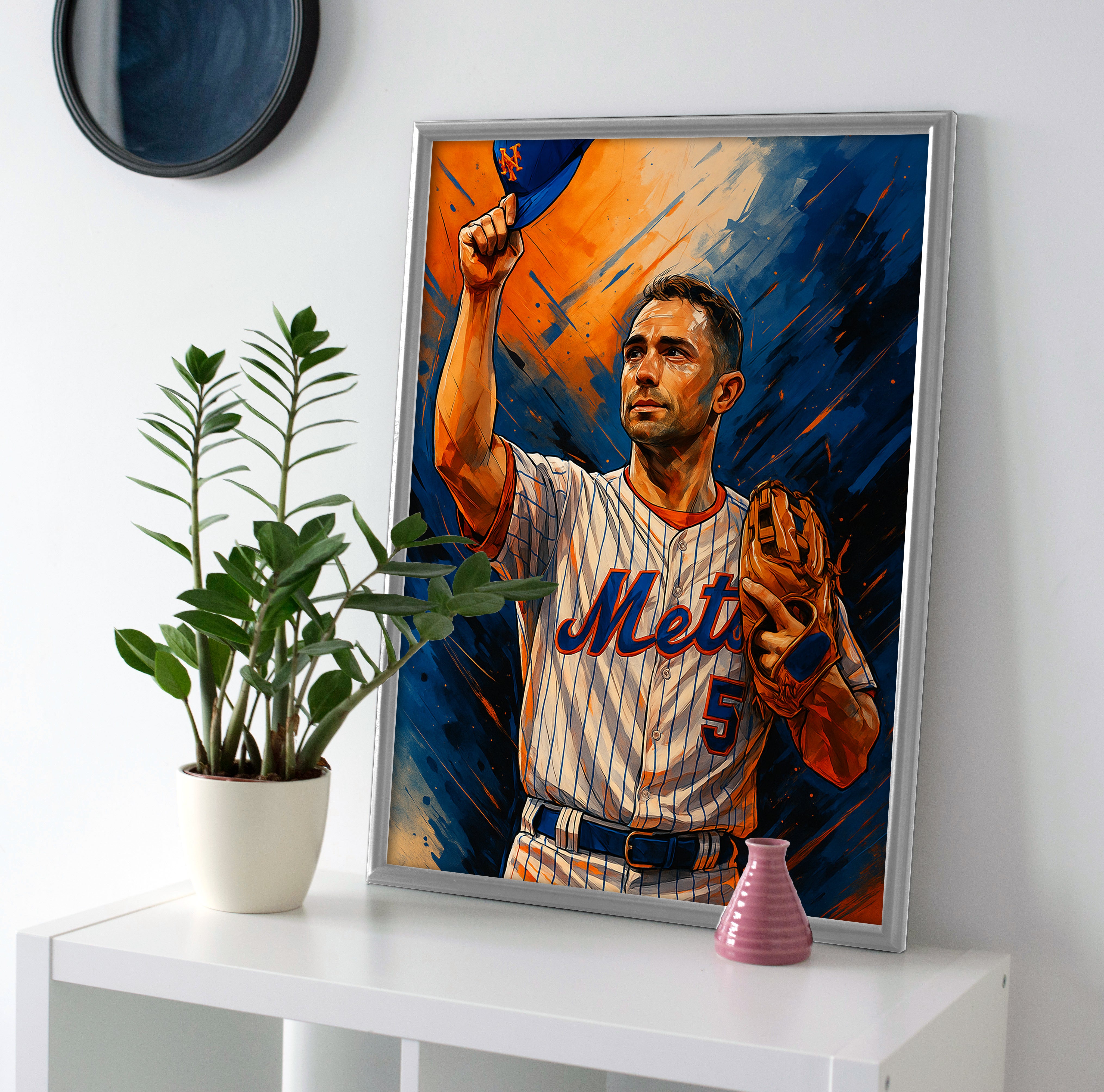 David Wright Painting Poster canvas wall art print new york mets decor