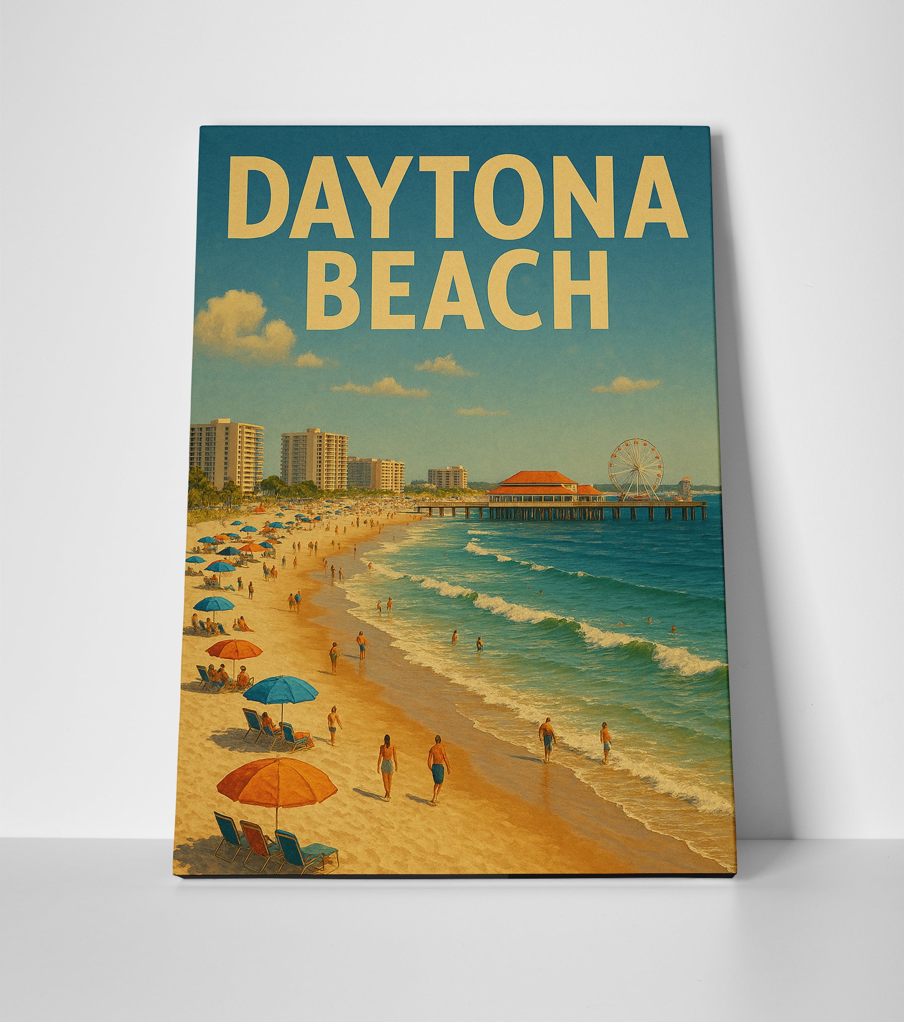 Daytona Beach poster canvas wall art print decor
