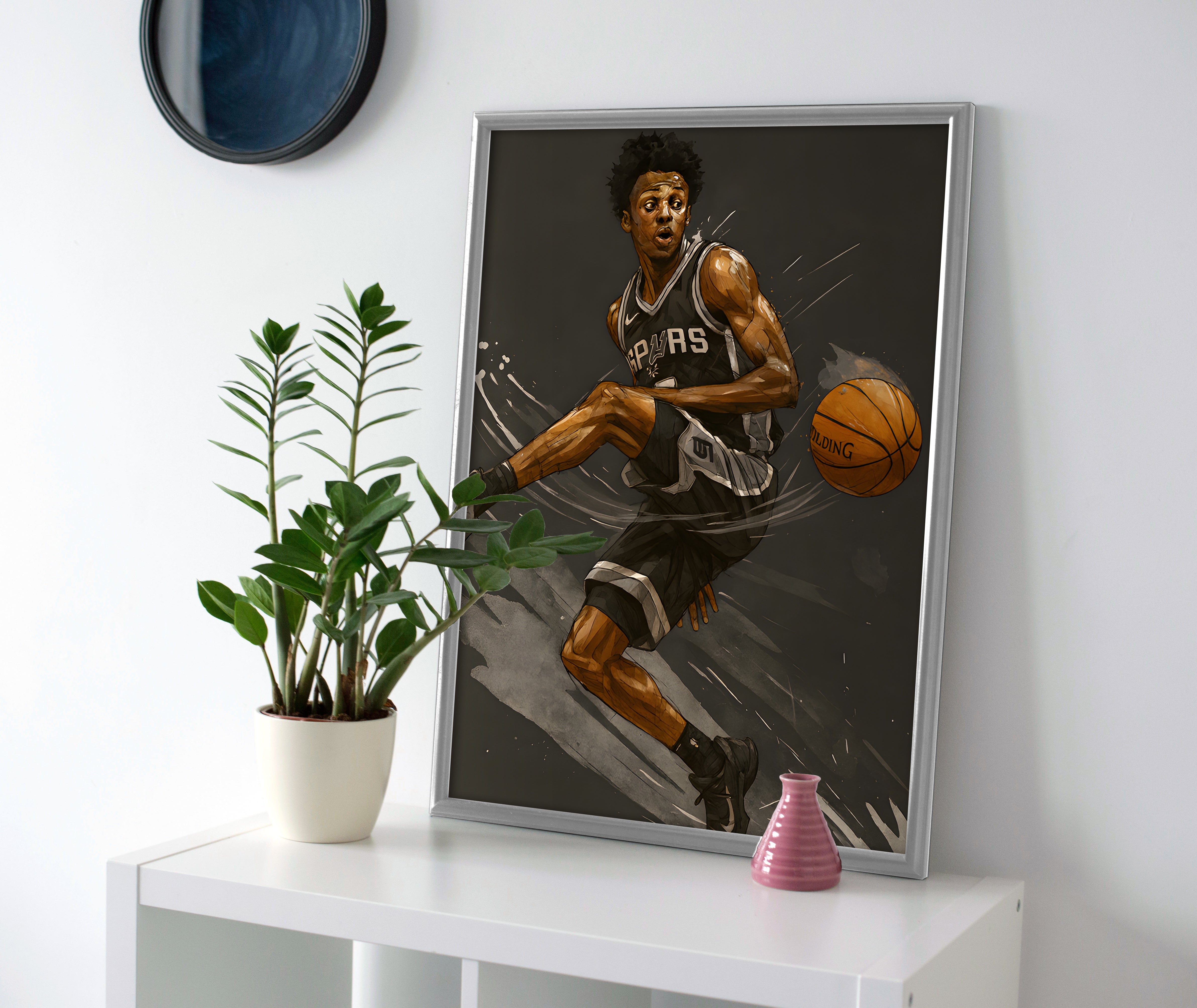 De'Aaron Fox Spurs Poster canvas wall art print painting decor