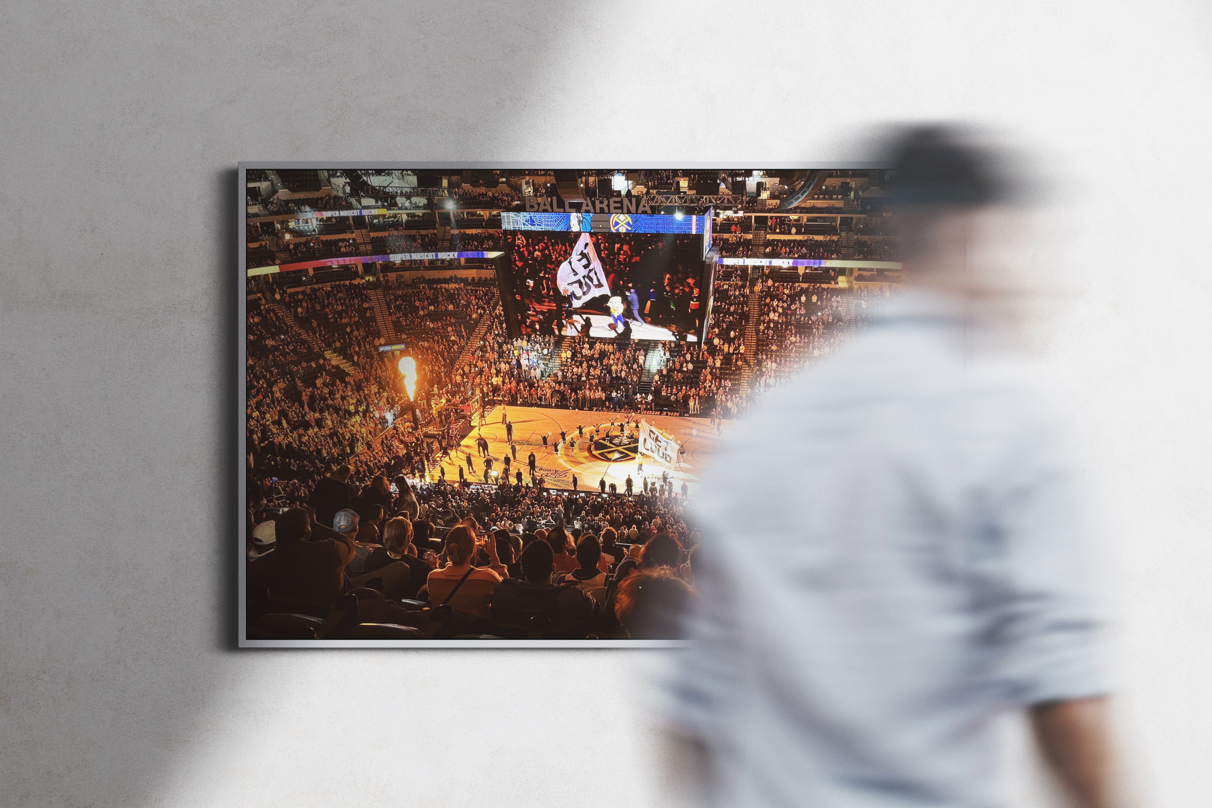 Denver Nuggets Arena Poster or Canvas Wall Art print decor