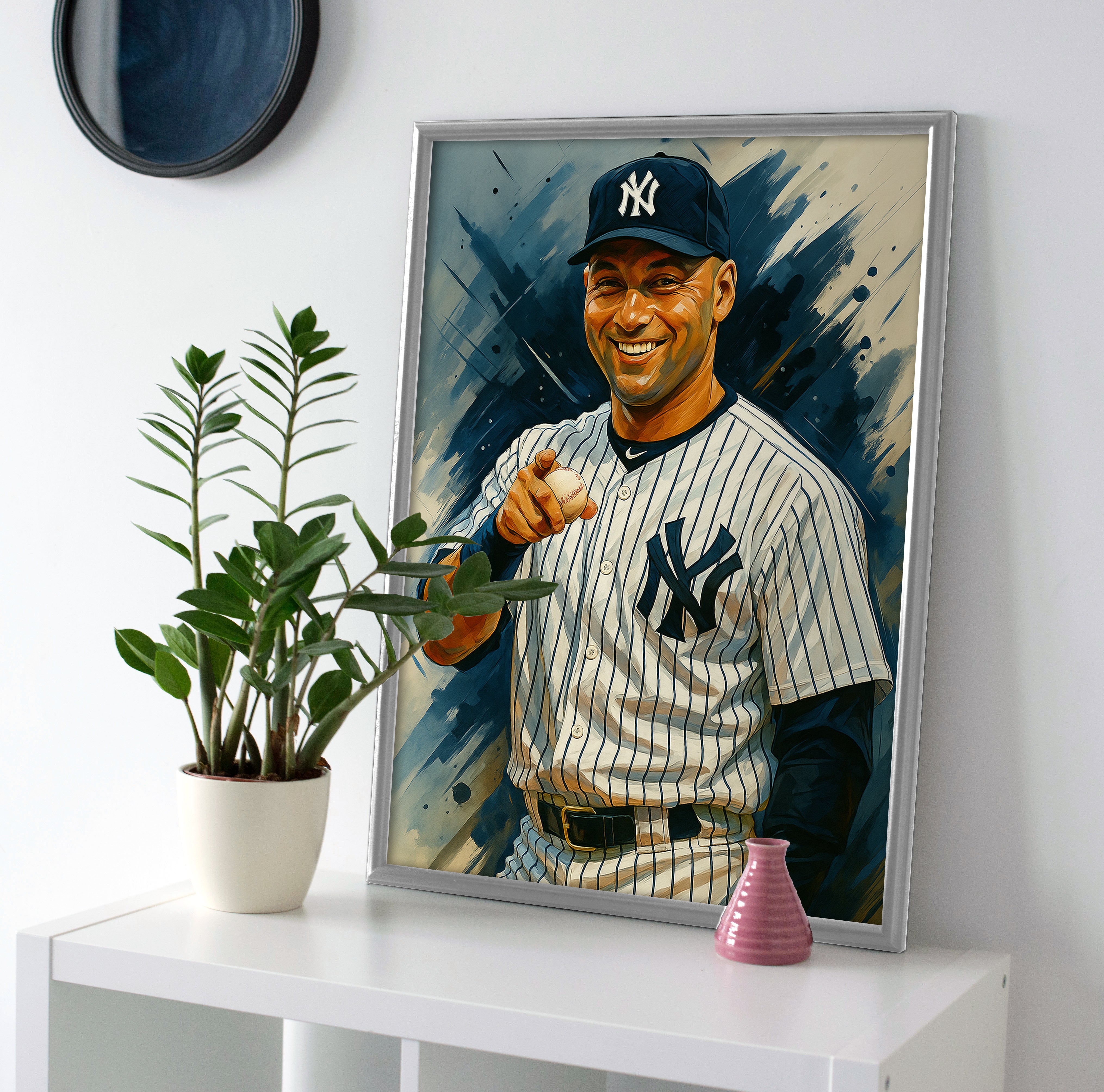Derek Jeter Art Poster painting canvas wall art print yankees decor