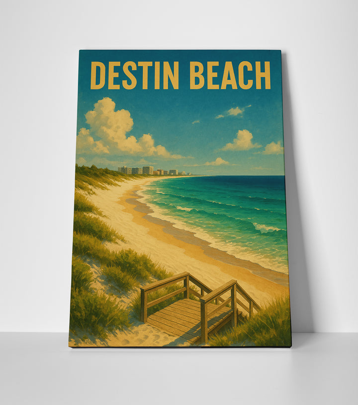 Destin Beach Poster canvas wall art print decor