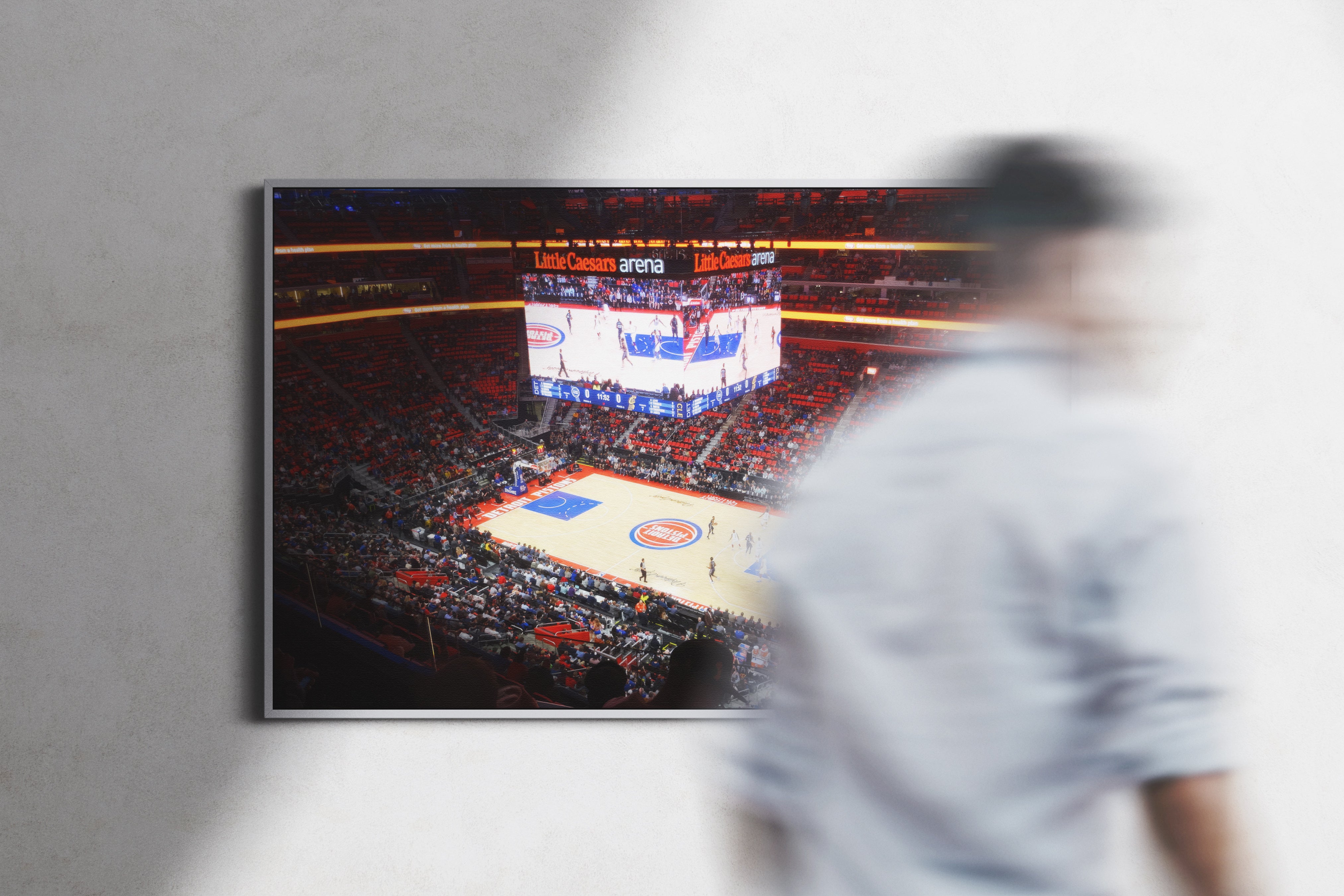 Detroit Pistons Arena Poster or Canvas Wall Art print decor