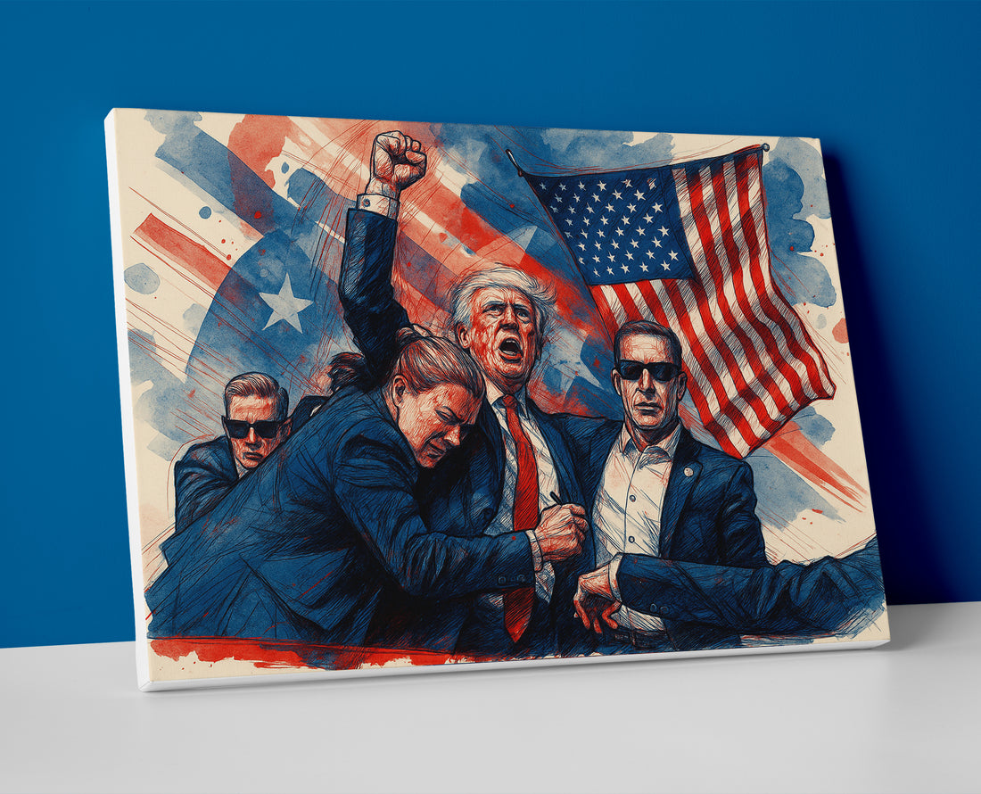 Donald Trump Shooting Poster canvas wall art painting