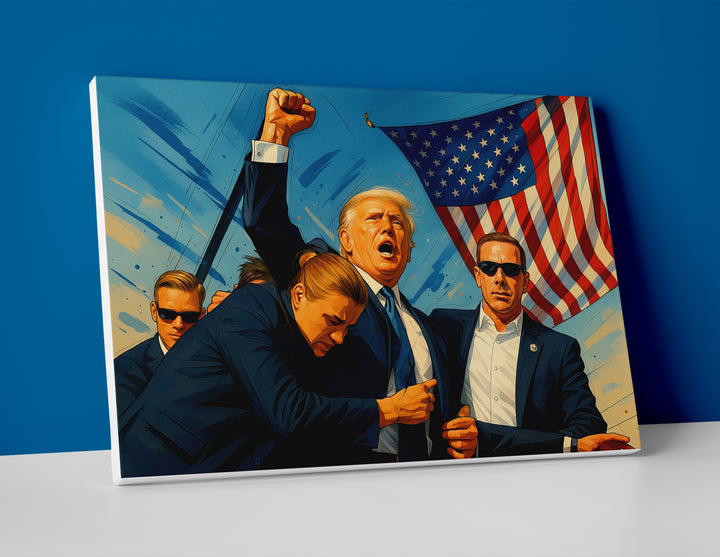 Donald Trump Shooting Poster canvas wall art painting decor print