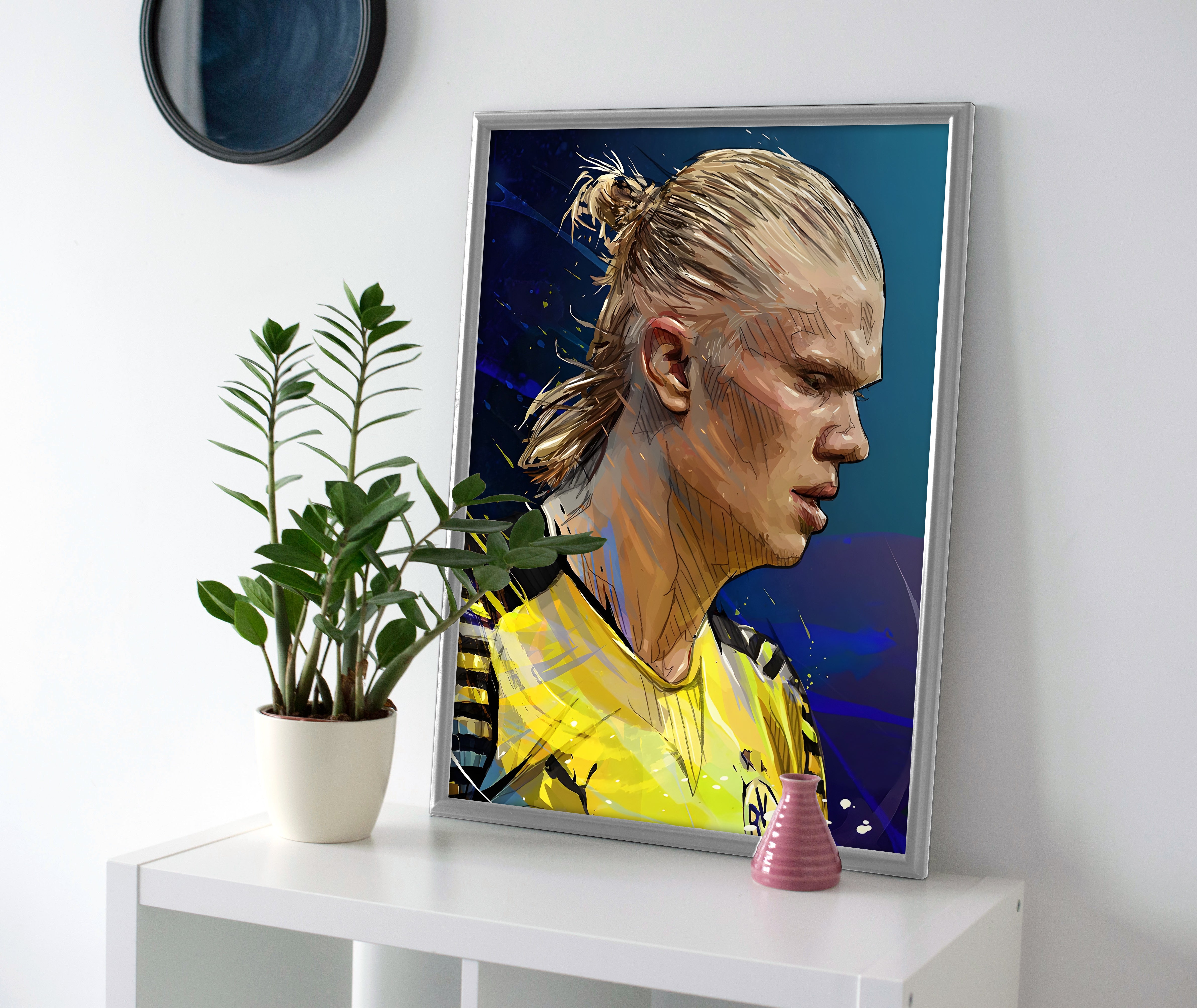 Erling Haaland Poster canvas wall art print decor painting soccer futbol