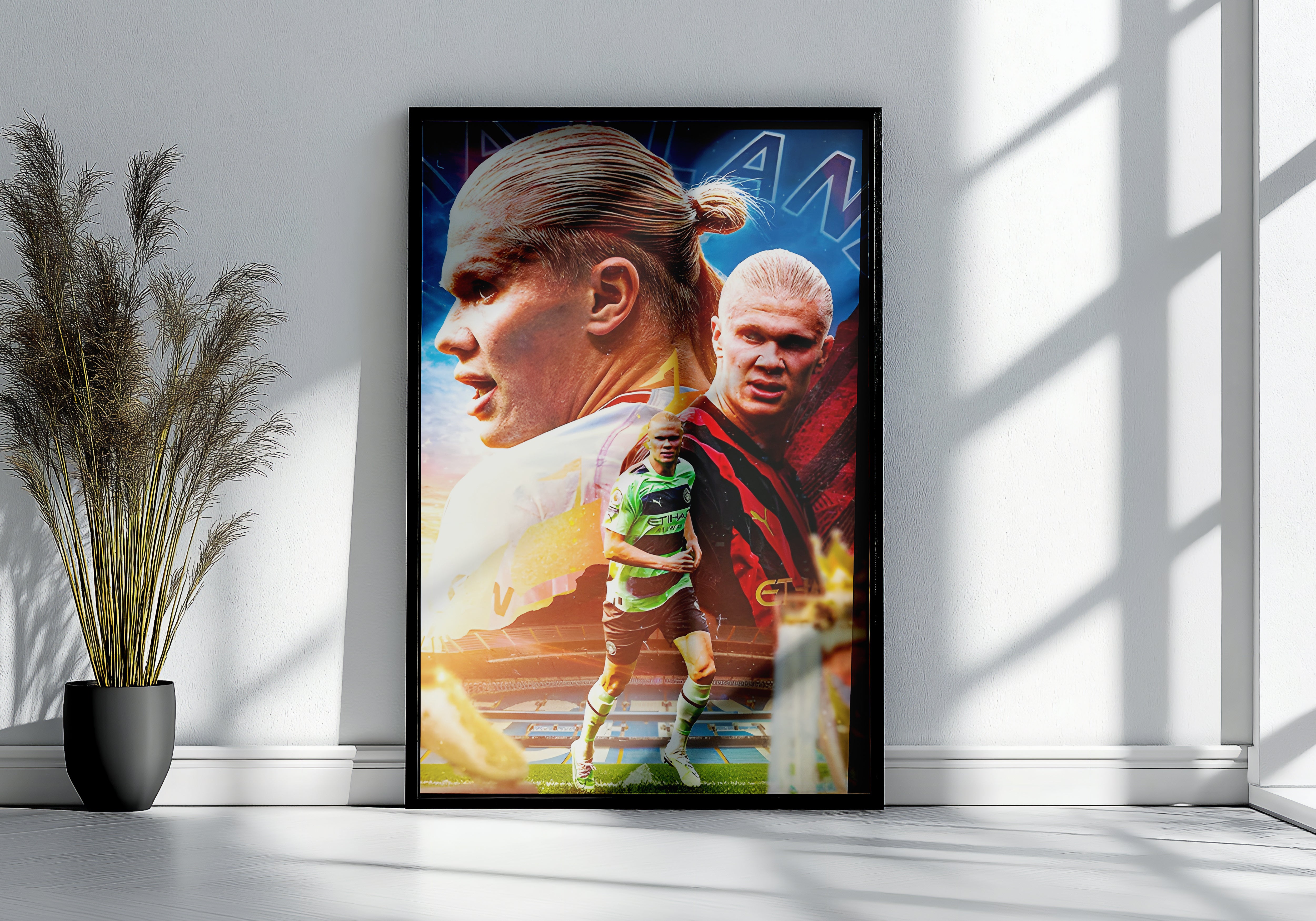 Erling Haaland Soccer Poster or Canvas Wall Art