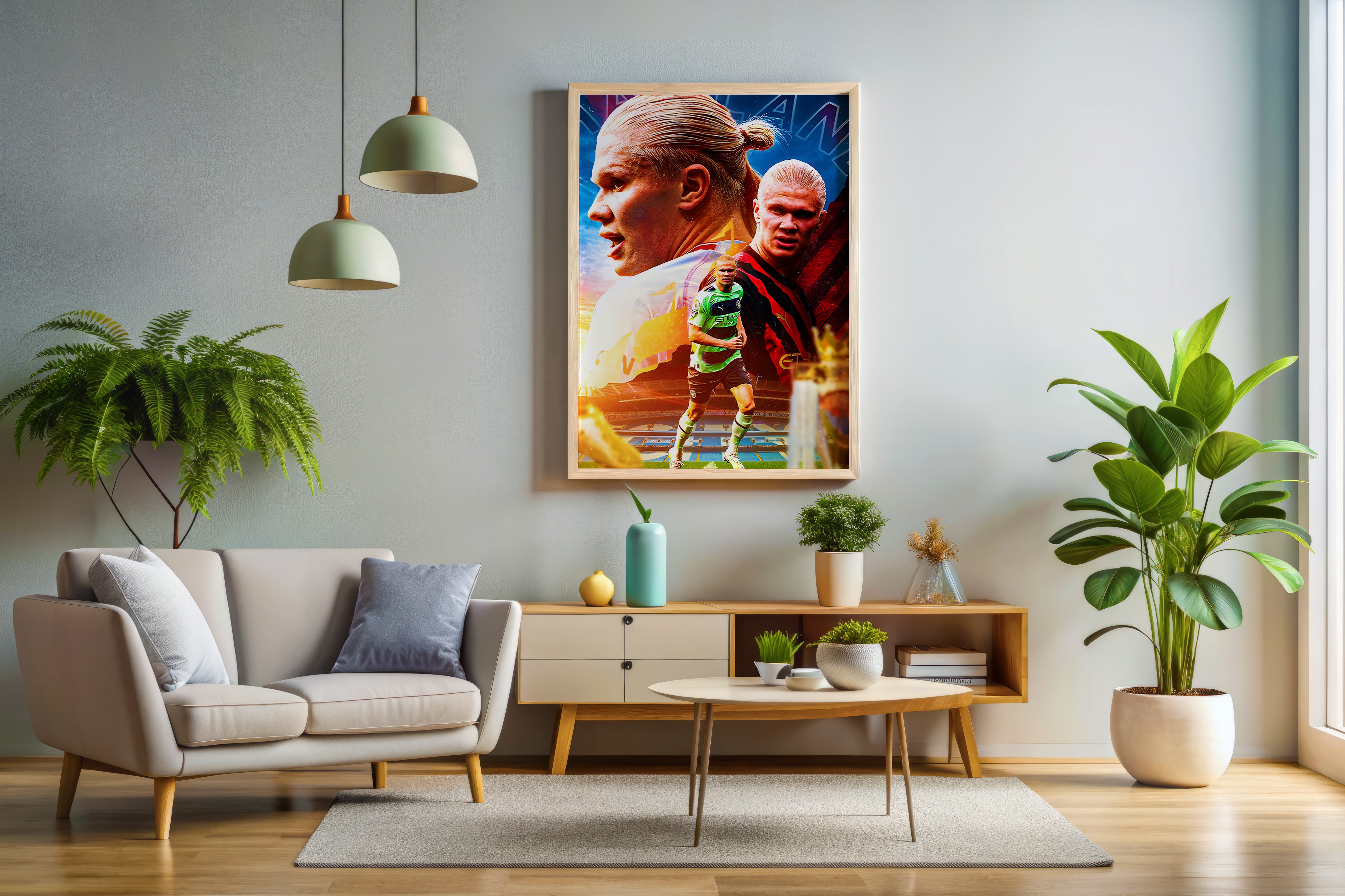 Erling Haaland Soccer Poster or Canvas Wall Art artwork