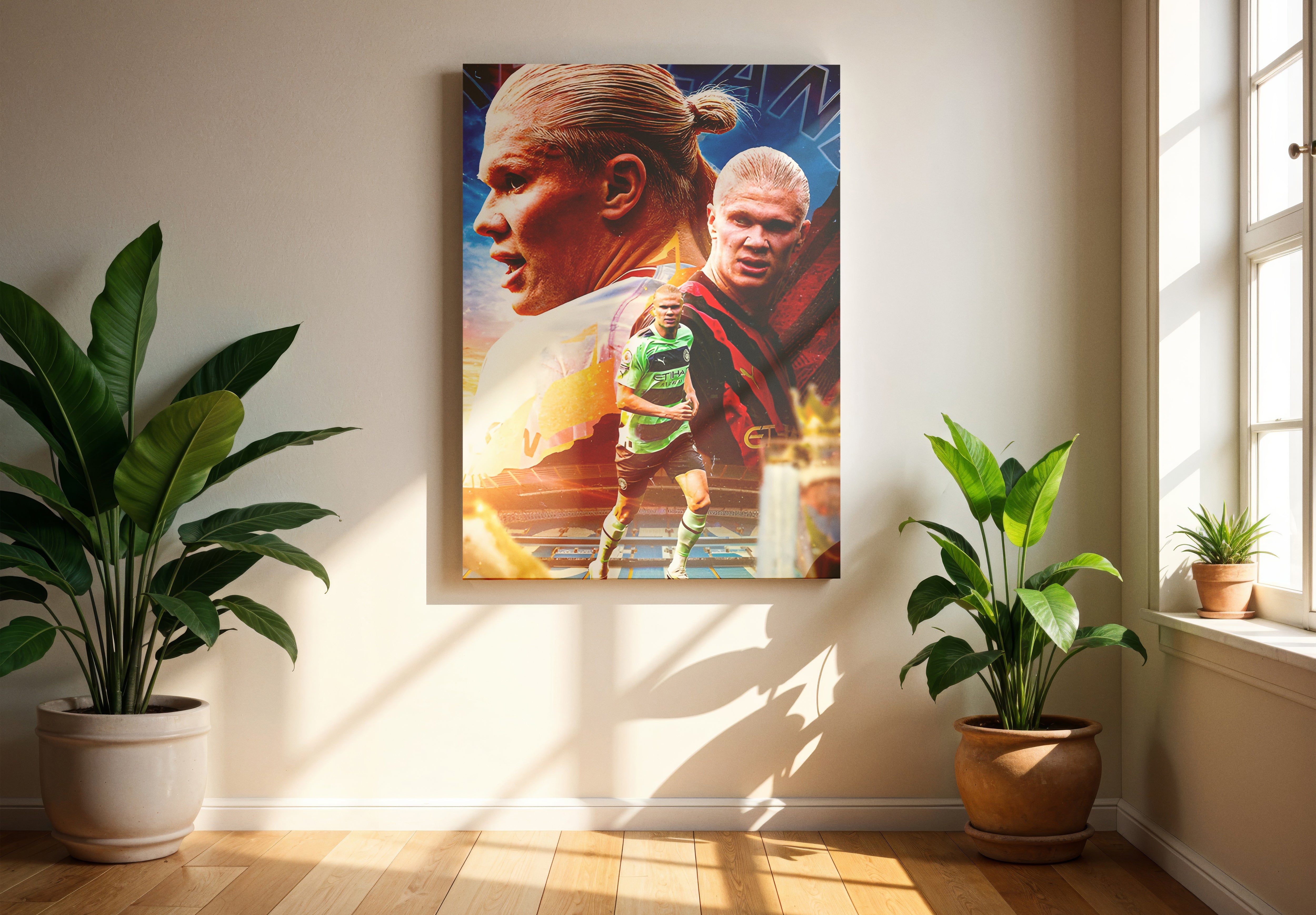 Erling Haaland Soccer Poster or Canvas Wall Art print