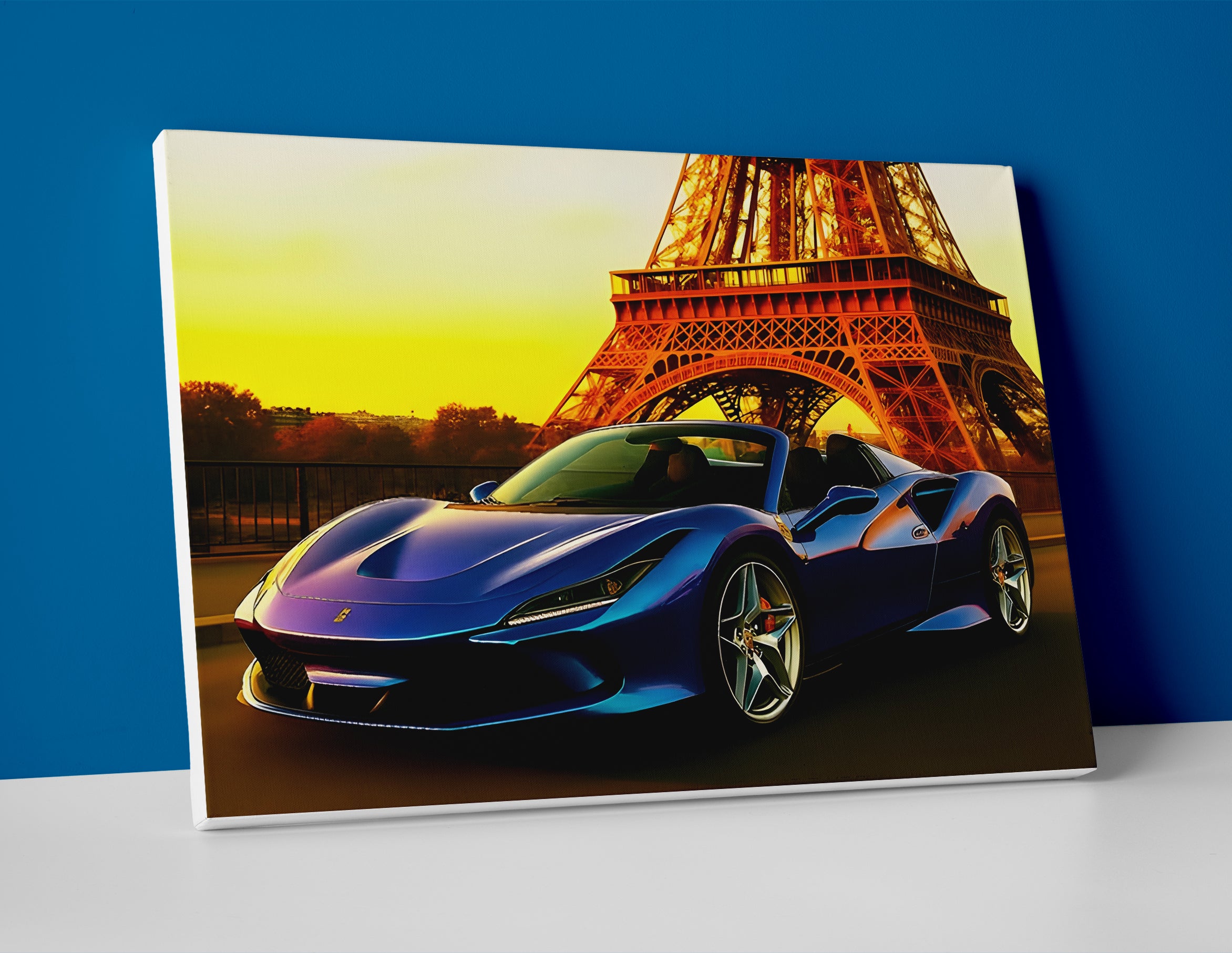 Ferrari F8 Spider Poster or Canvas Print Wall Art