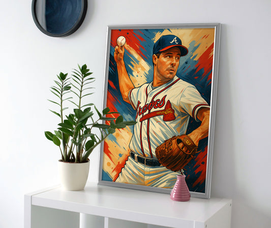 Greg Maddux poster canvas painting wall art print decor