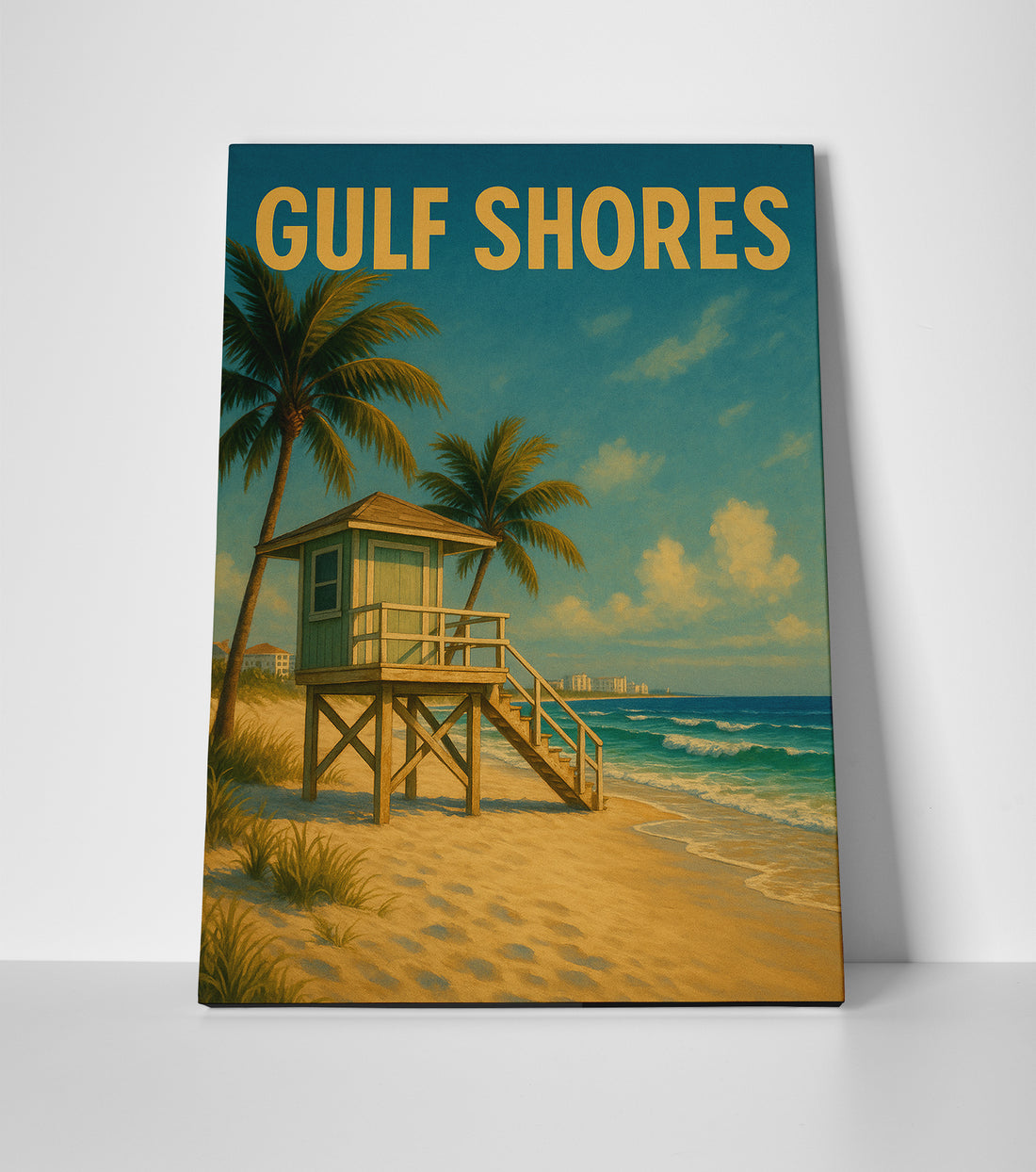 Gulf Shores beach poster canvas wall art print home decor