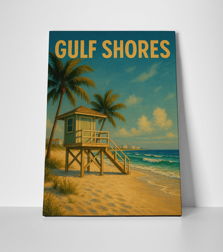 Gulf Shores beach poster canvas wall art print home decor