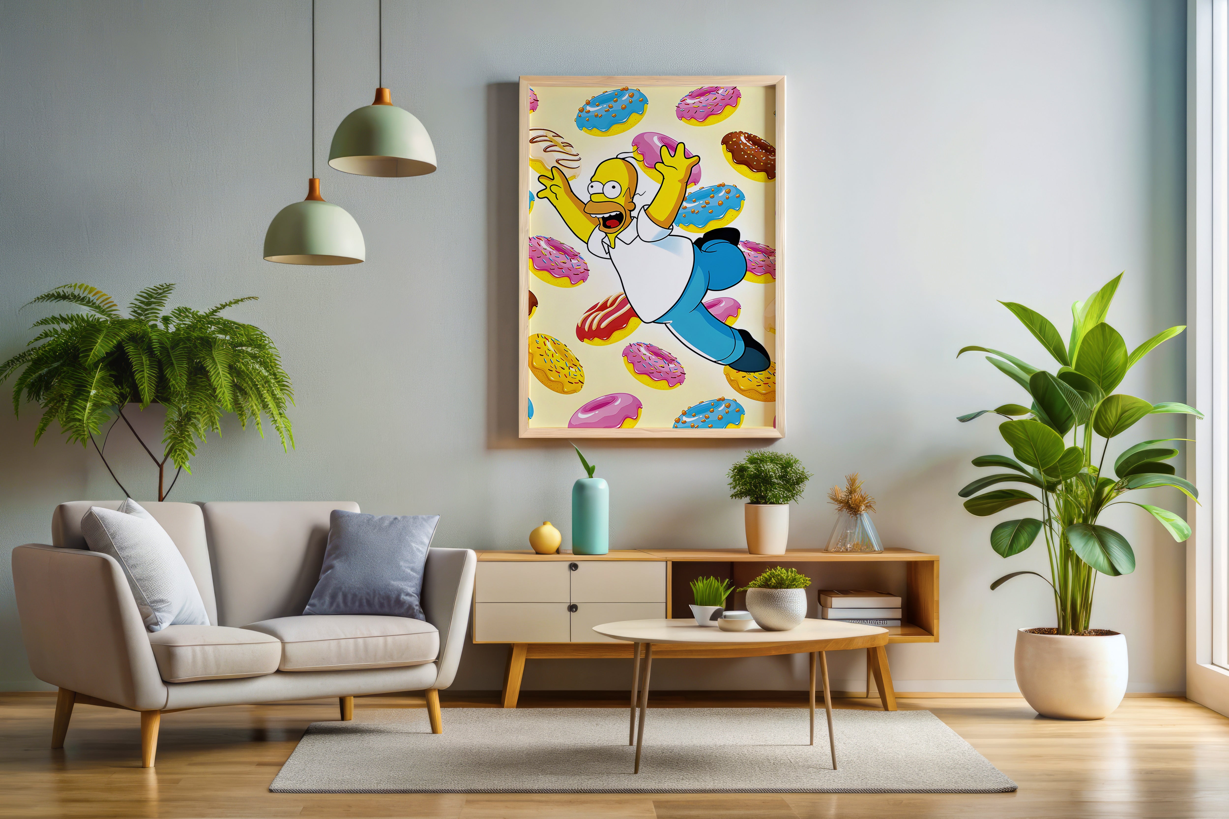 Homer Simpson Poster or Canvas Wall Art print decor simpsons