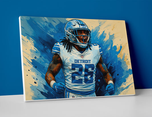 Jahmyr Gibbs Poster painting canvas wall art