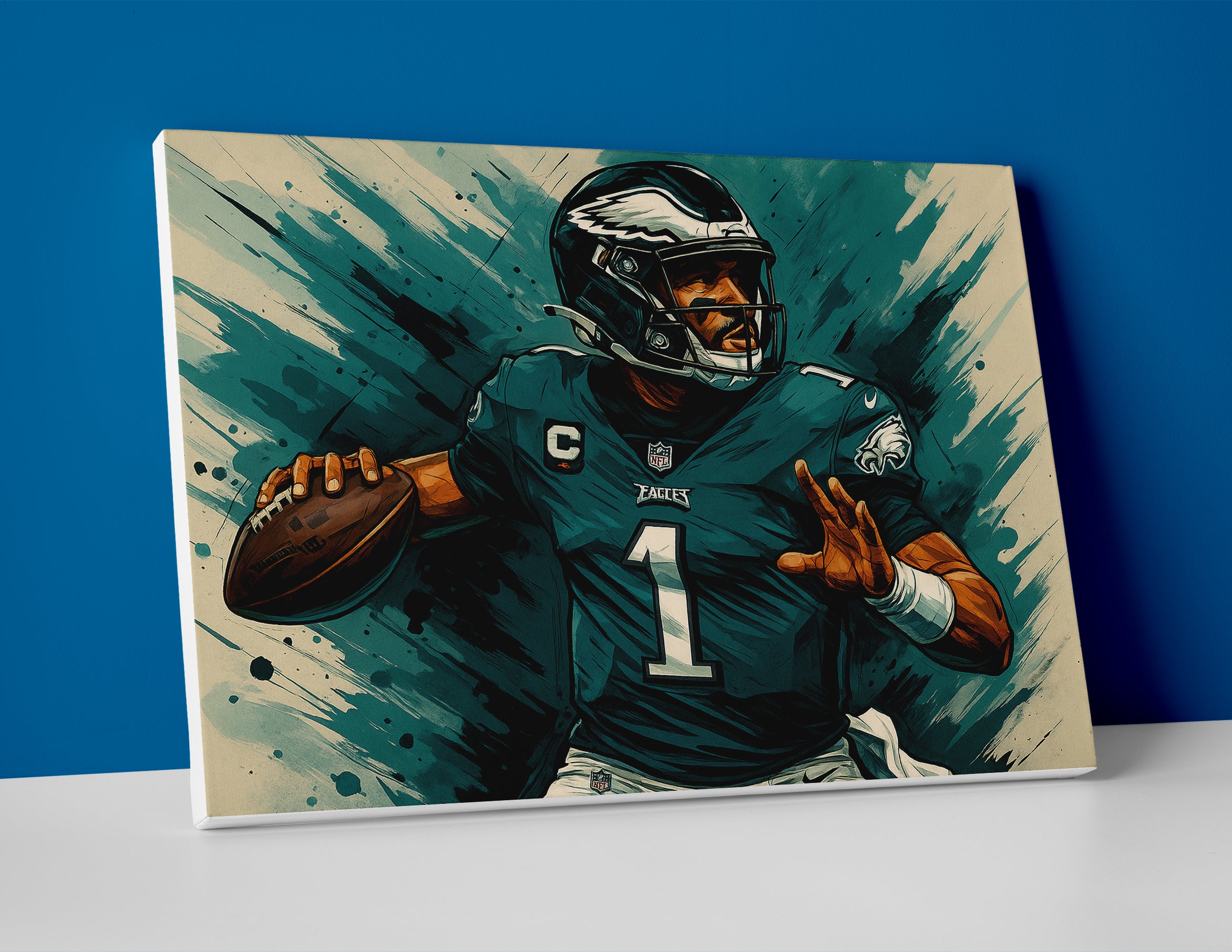 Jalen Hurts Throw Poster painting canvas wall art print decor