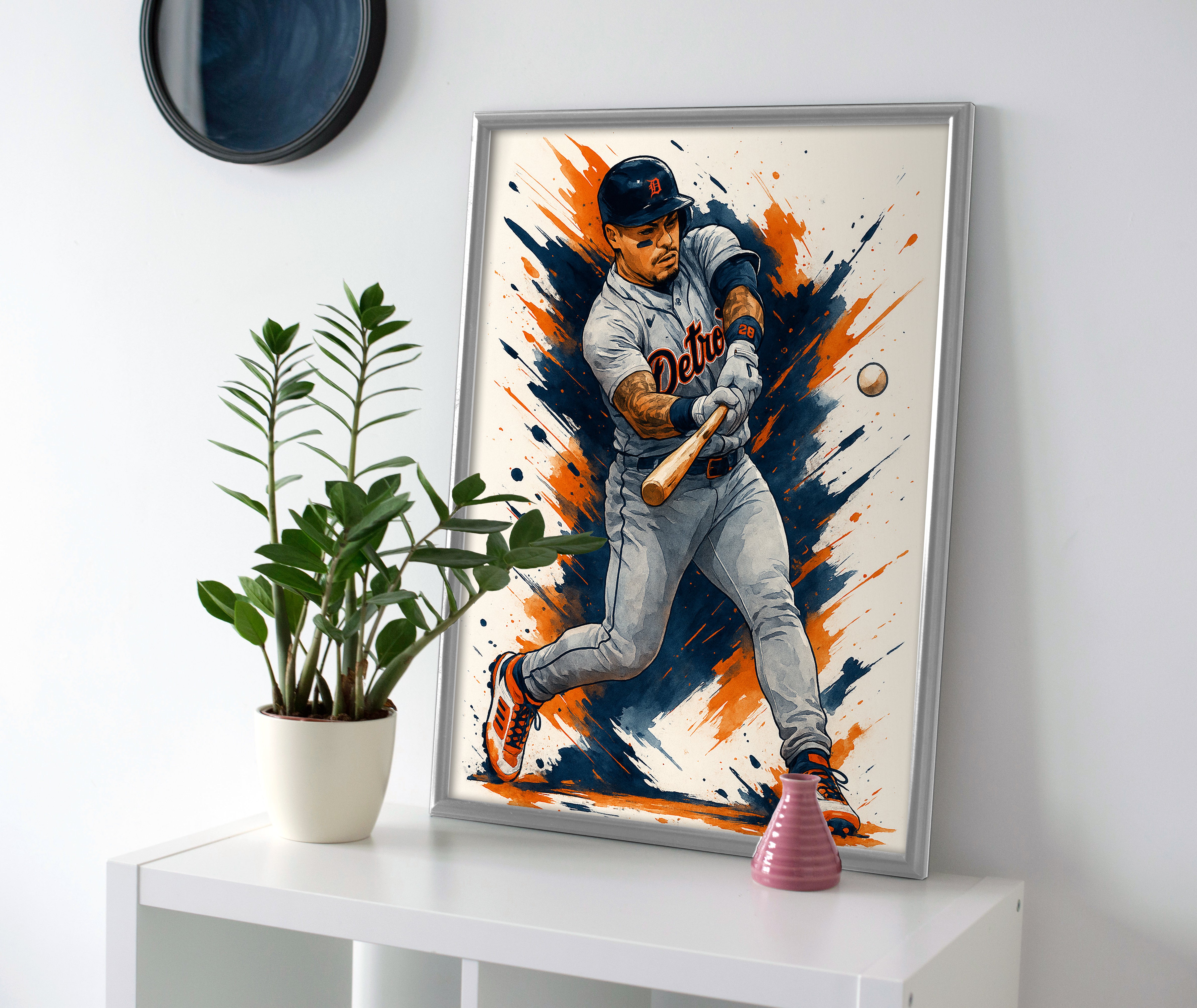 Javier Baez Poster canvas detroit tigers wall art painting