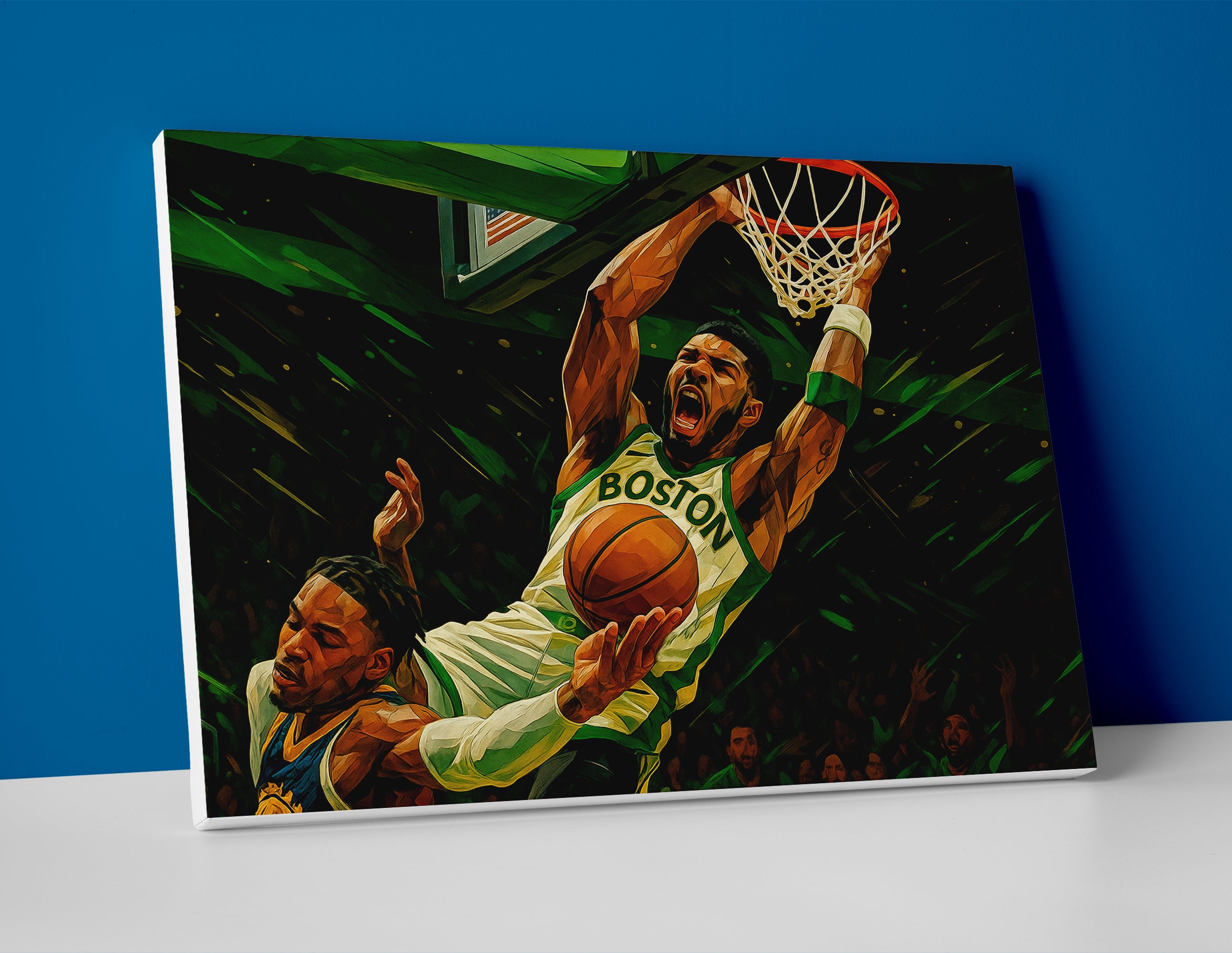Jayson Tatum Poster painting canvas wall art print artwork boston celtics decor basketball art