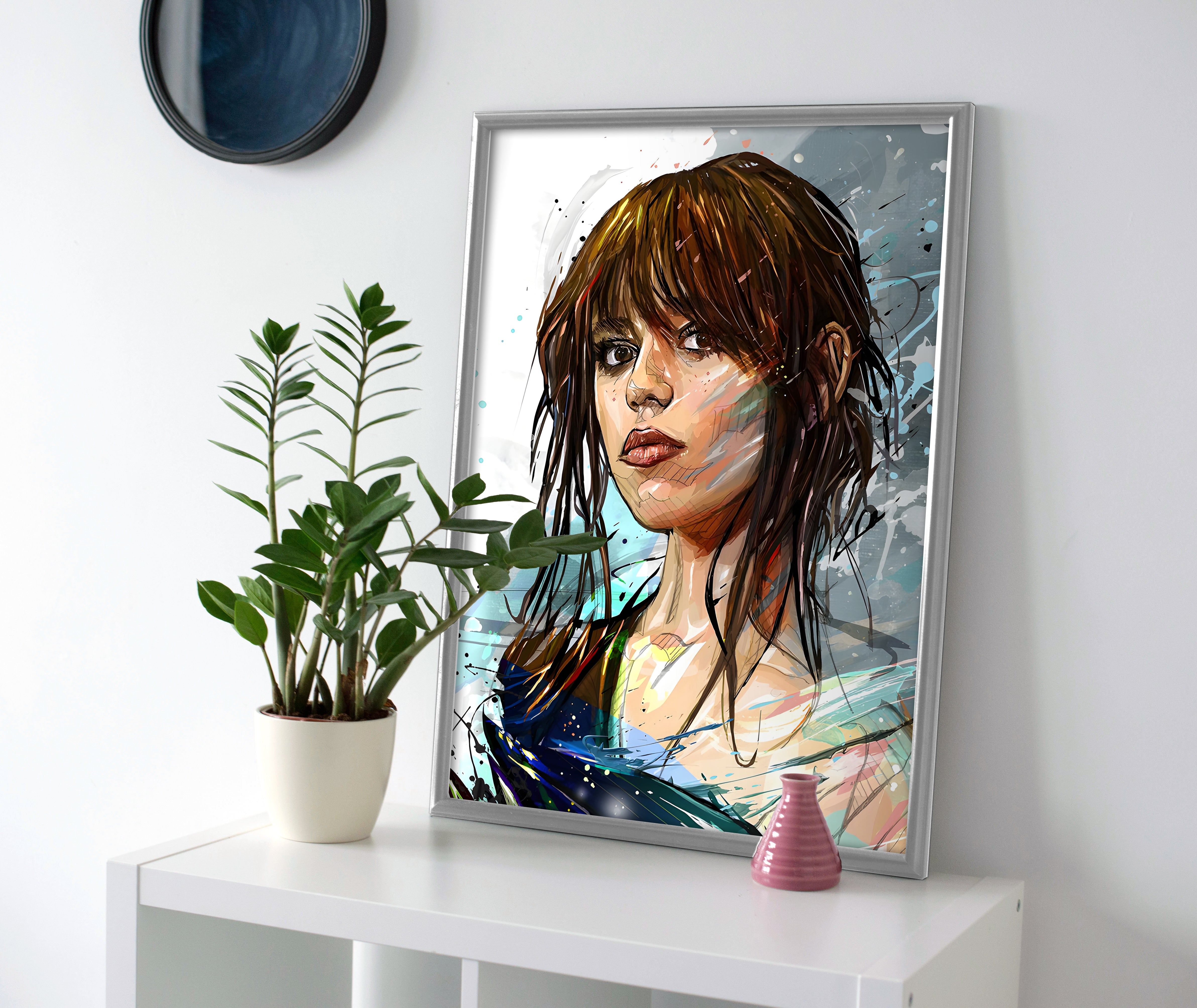 Jenna Ortega Poster canvas wall art print painting