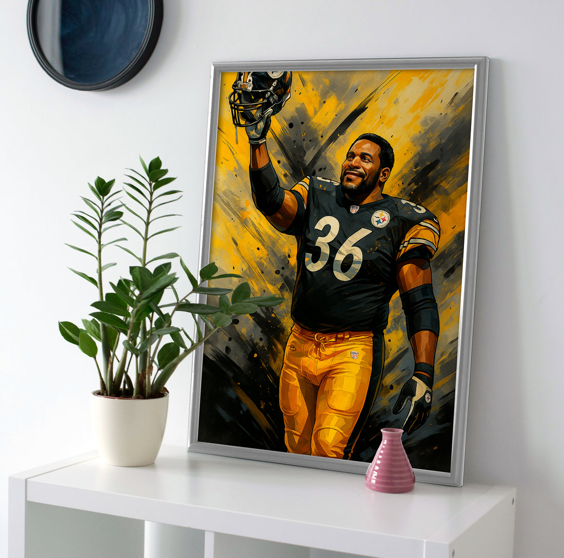 Jerome Bettis poster canvas painting wall art print steelers decor
