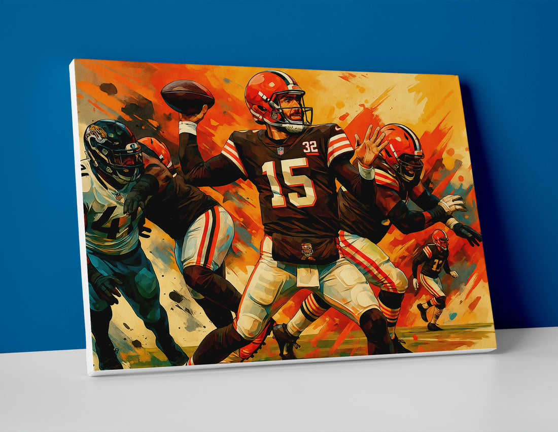 Joe Flacco poster canvas painting browns wall art print decor