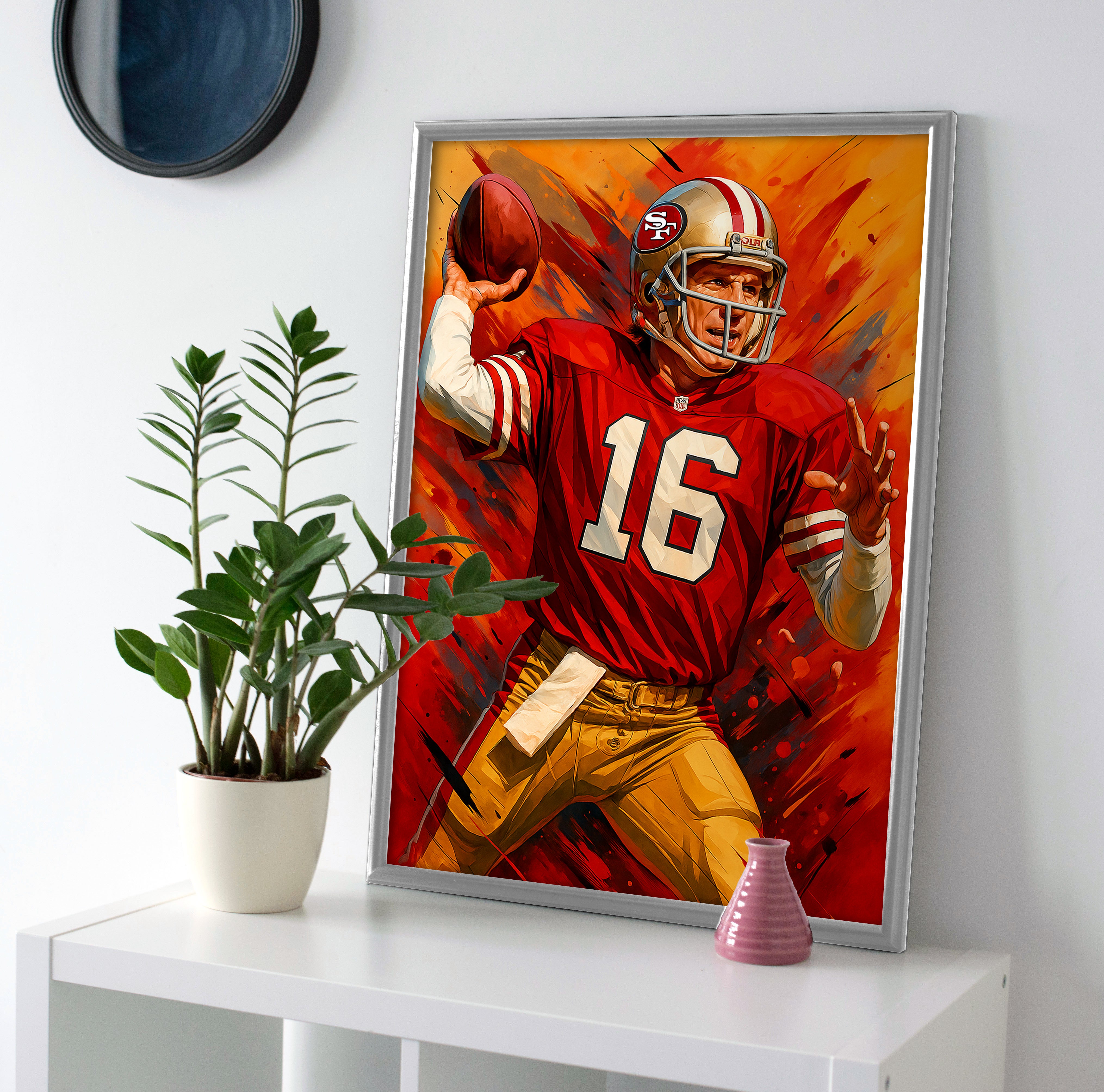 Joe Montana 49ers Poster canvas wall art painting print decor