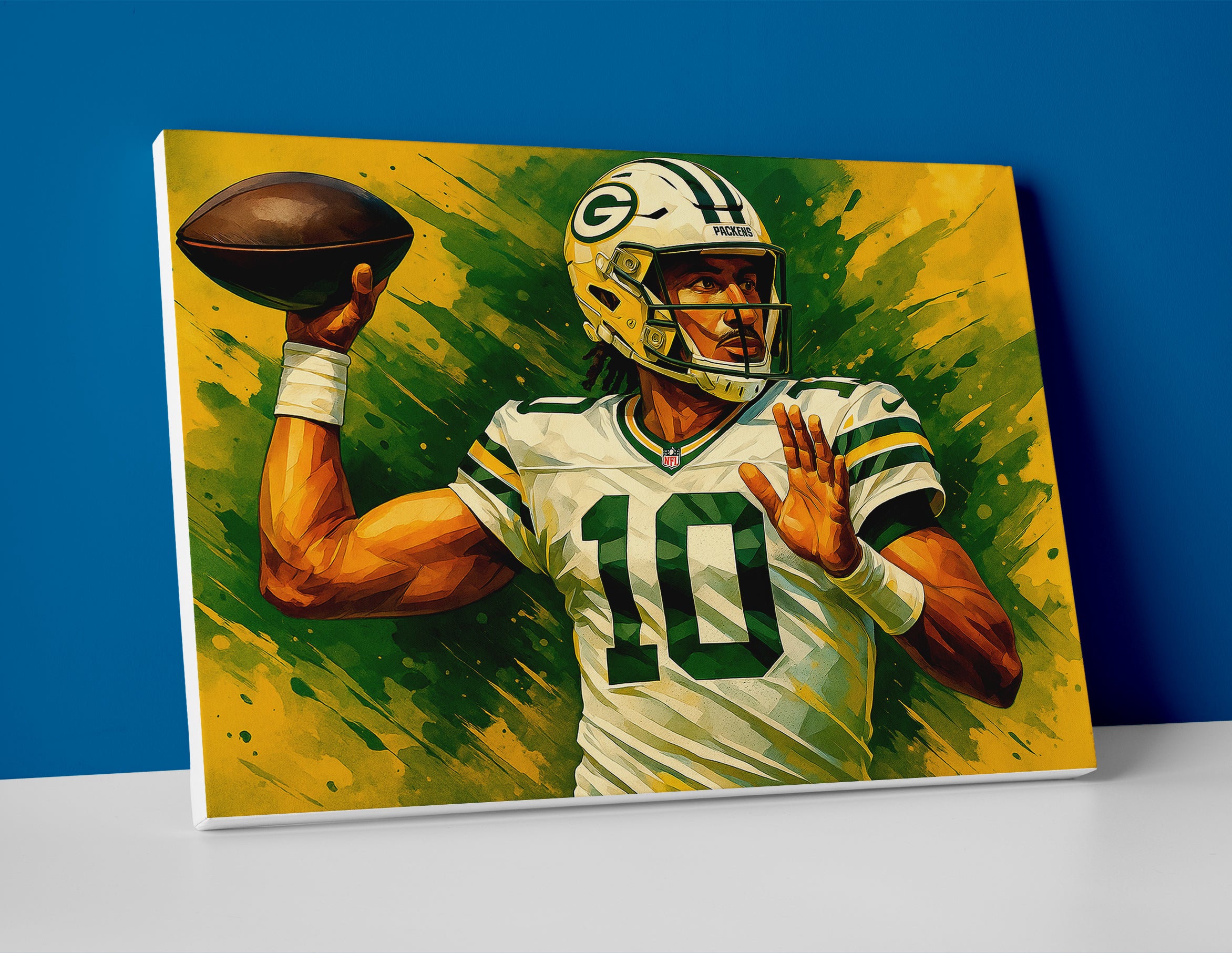 Jordan Love poster painting canvas wall art print artwork decor