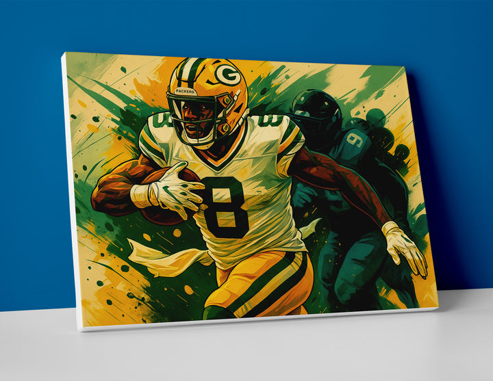 Josh Jacobs poster packers painting wall art print