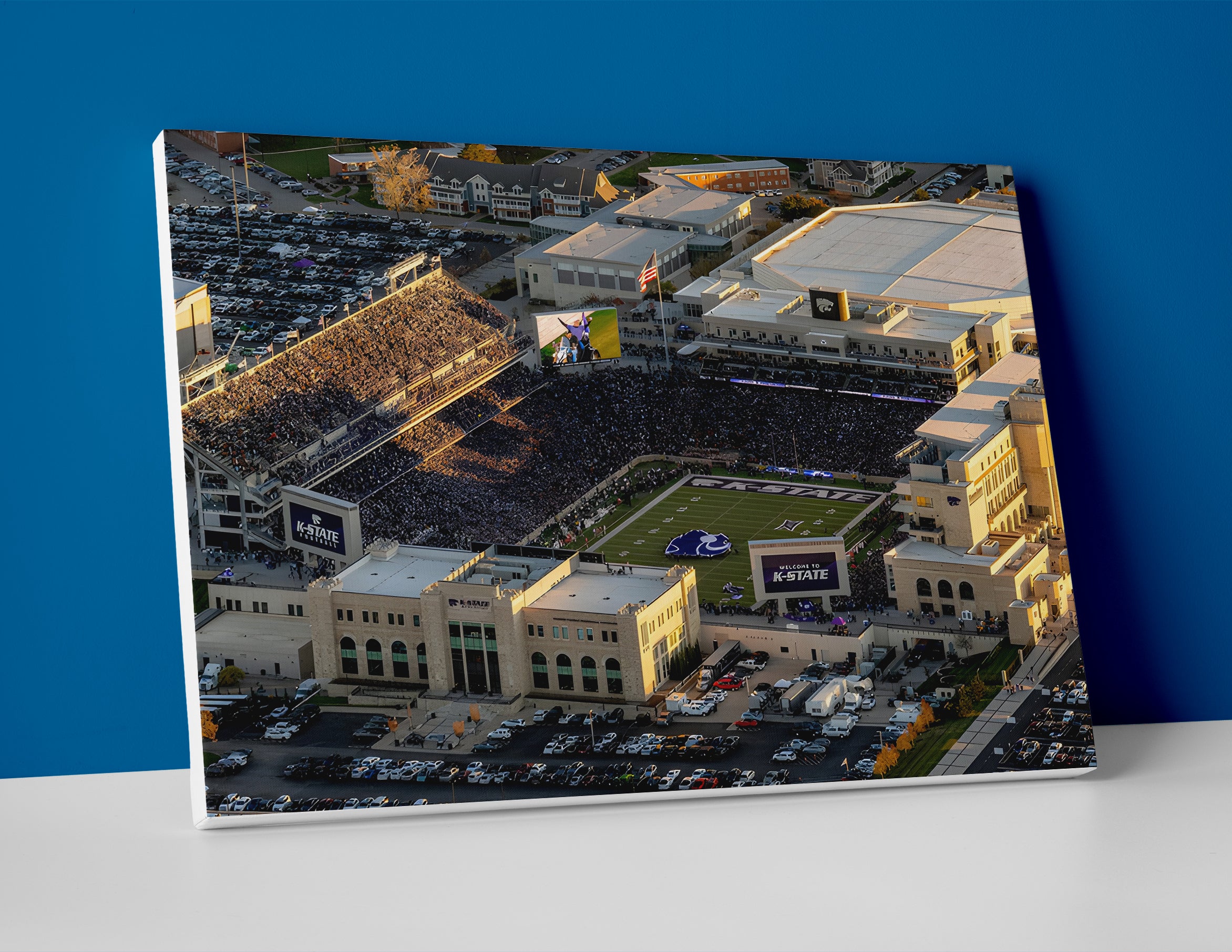 Kansas State football stadium poster canvas wall art print decor