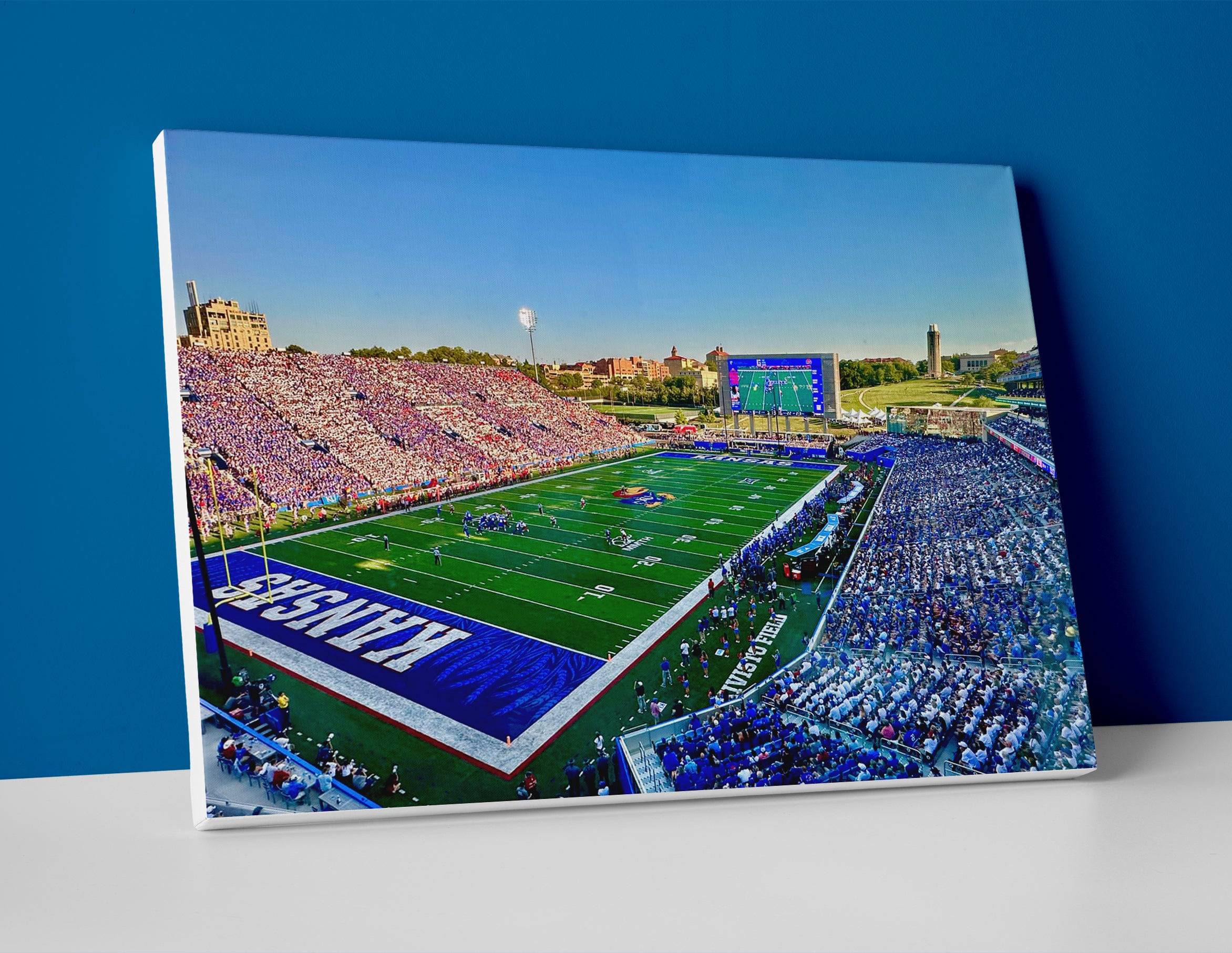 Kansas football stadium poster canvas wall art