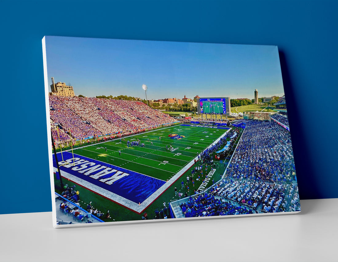 Kansas football stadium poster canvas wall art