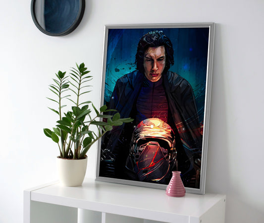 Kylo Ren poster wall art print painting star wars decor