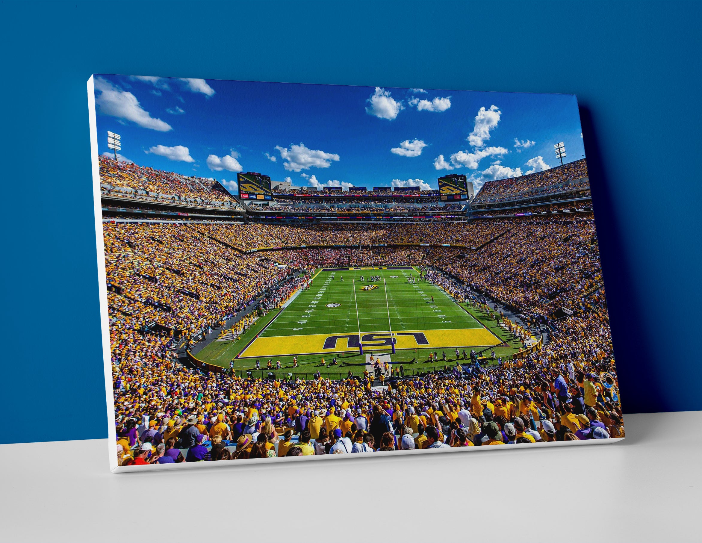LSU football stadium poster canvas wall art