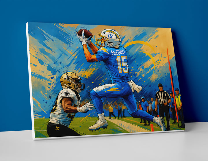 Ladd McConkey Poster canvas painting chargers wall art print decor