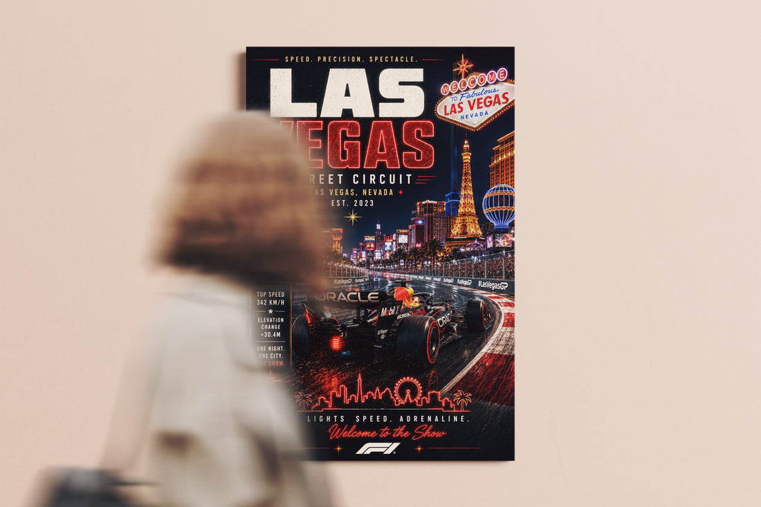Las Vegas Street Circuit Vertical Racing Poster & Canvas