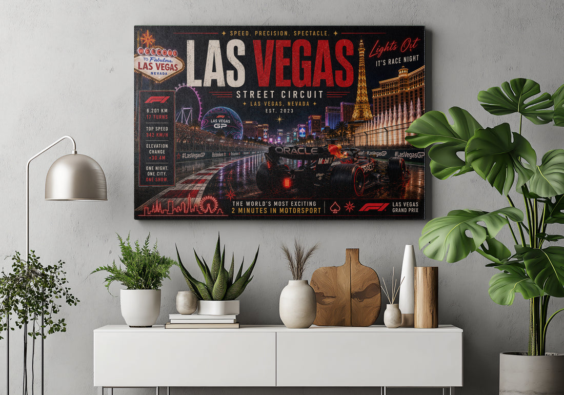 Las Vegas Street Circuit F1 Racing Poster & Canvas