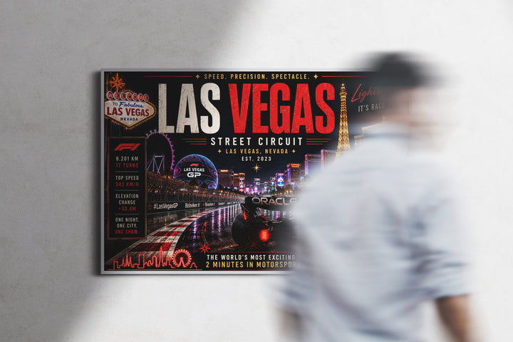 Las Vegas Street Circuit F1 Racing Poster & Canvas
