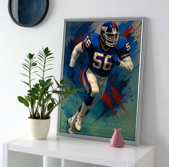 Lawrence Taylor poster canvas wall art print giants decor painting LT