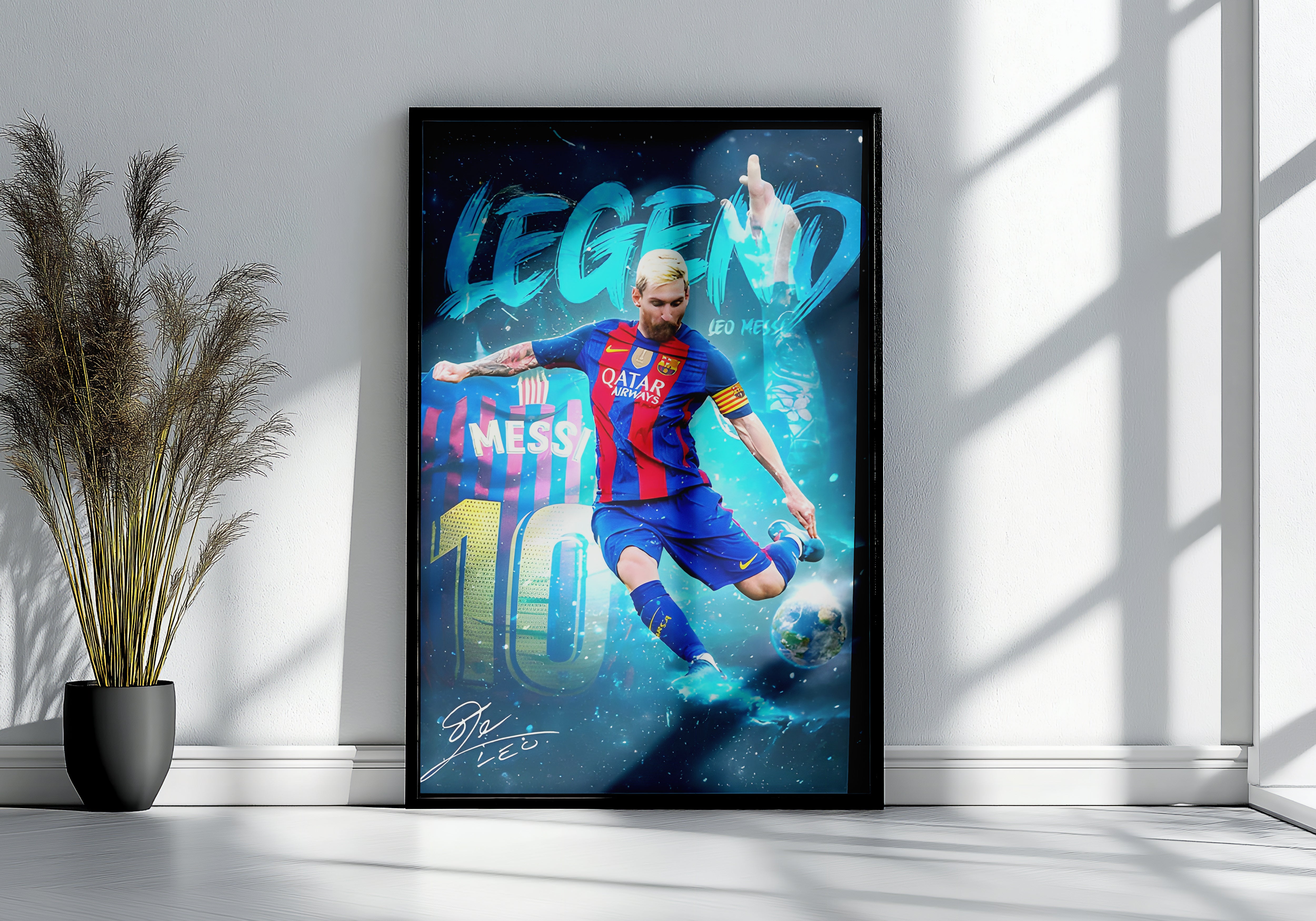 Leo Messi Legend Poster or Canvas Wall Art