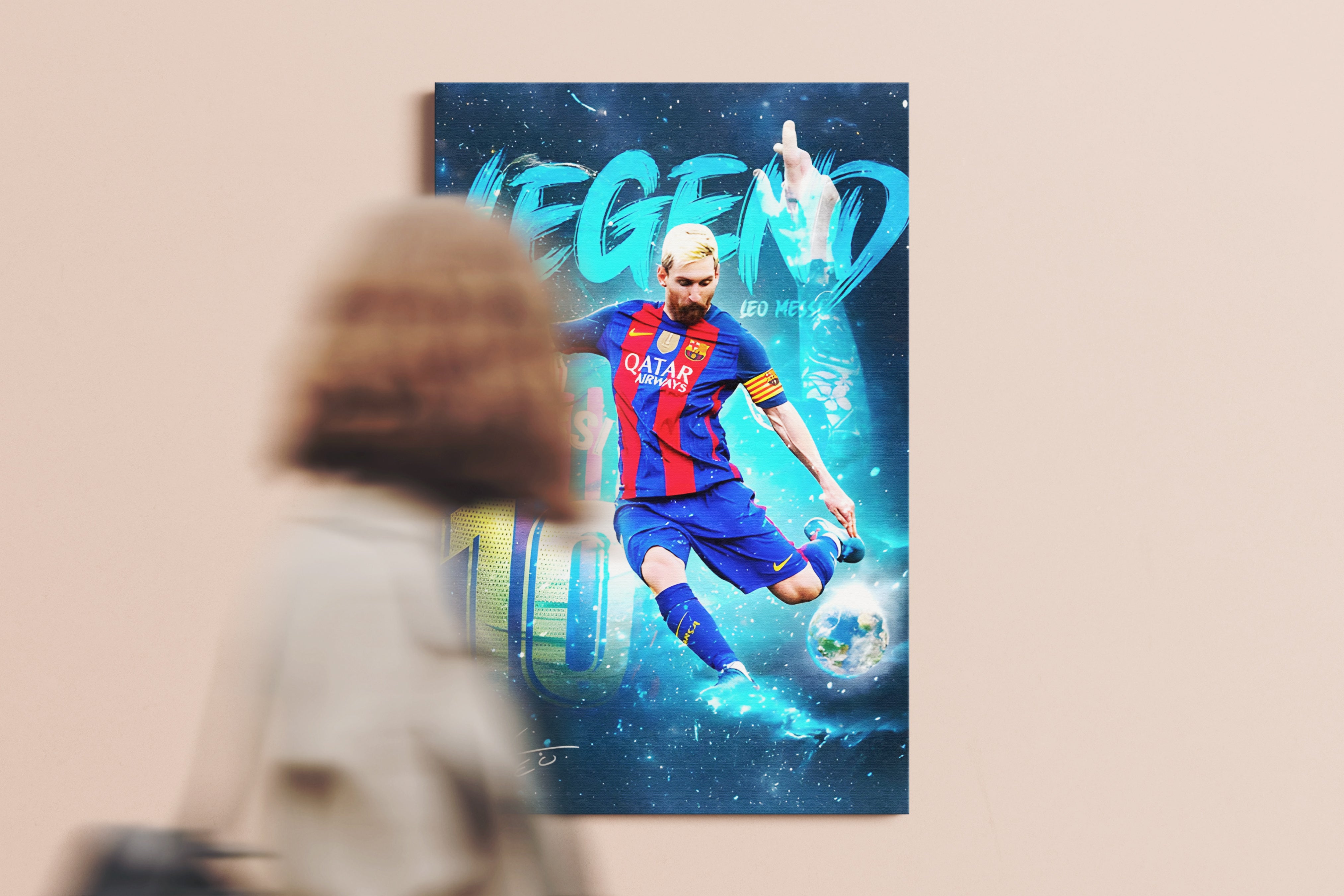 Leo Messi Legend Poster or Canvas Wall Art print