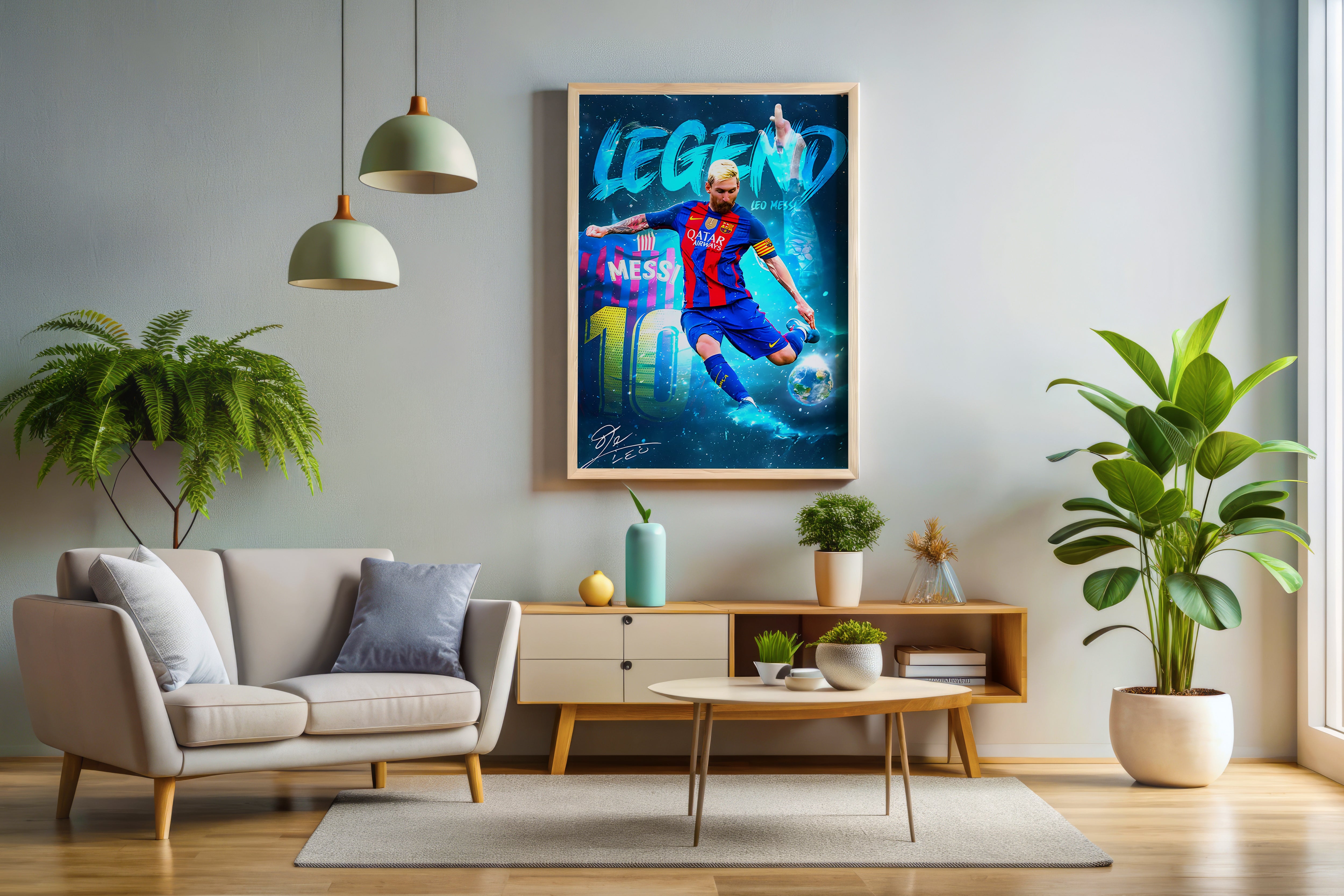 Leo Messi Legend Poster or Canvas Wall Art print artwork decor
