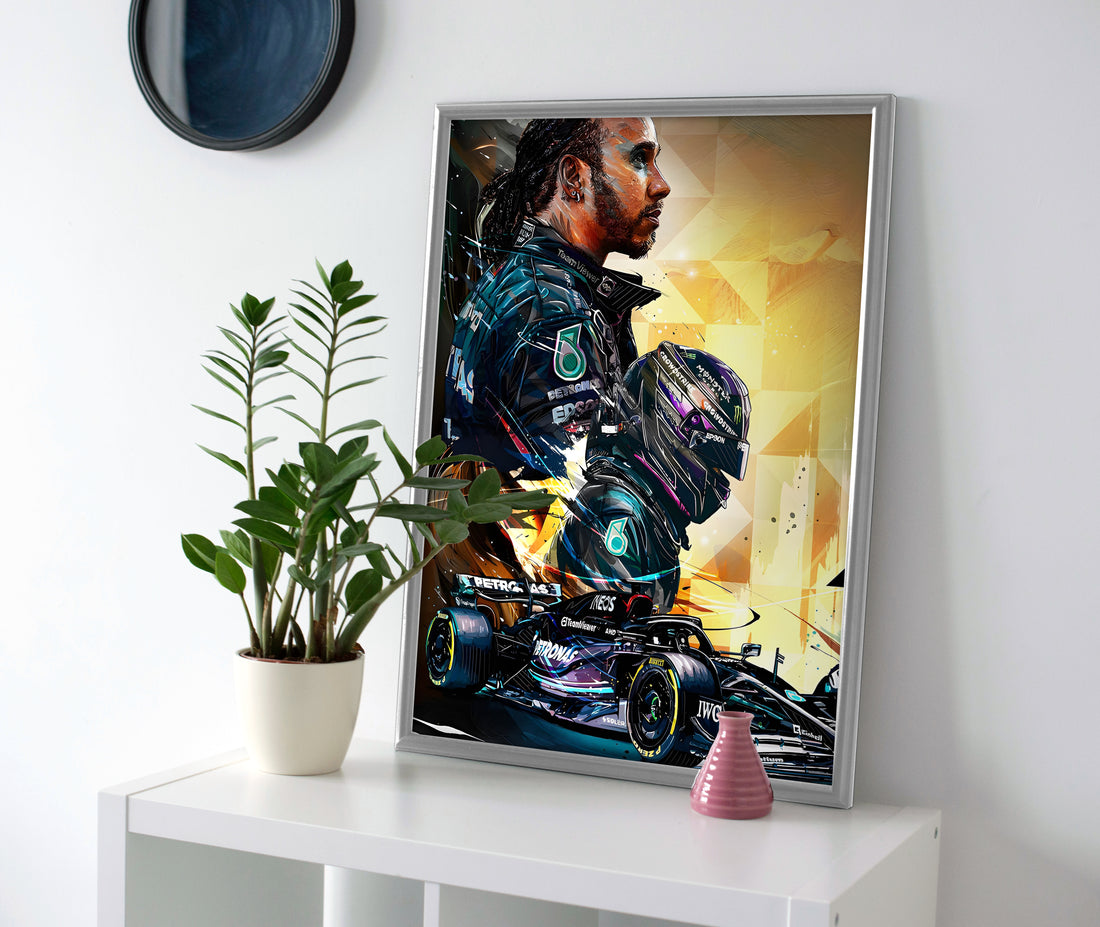 Lewis Hamilton poster canvas wall art print painting f1