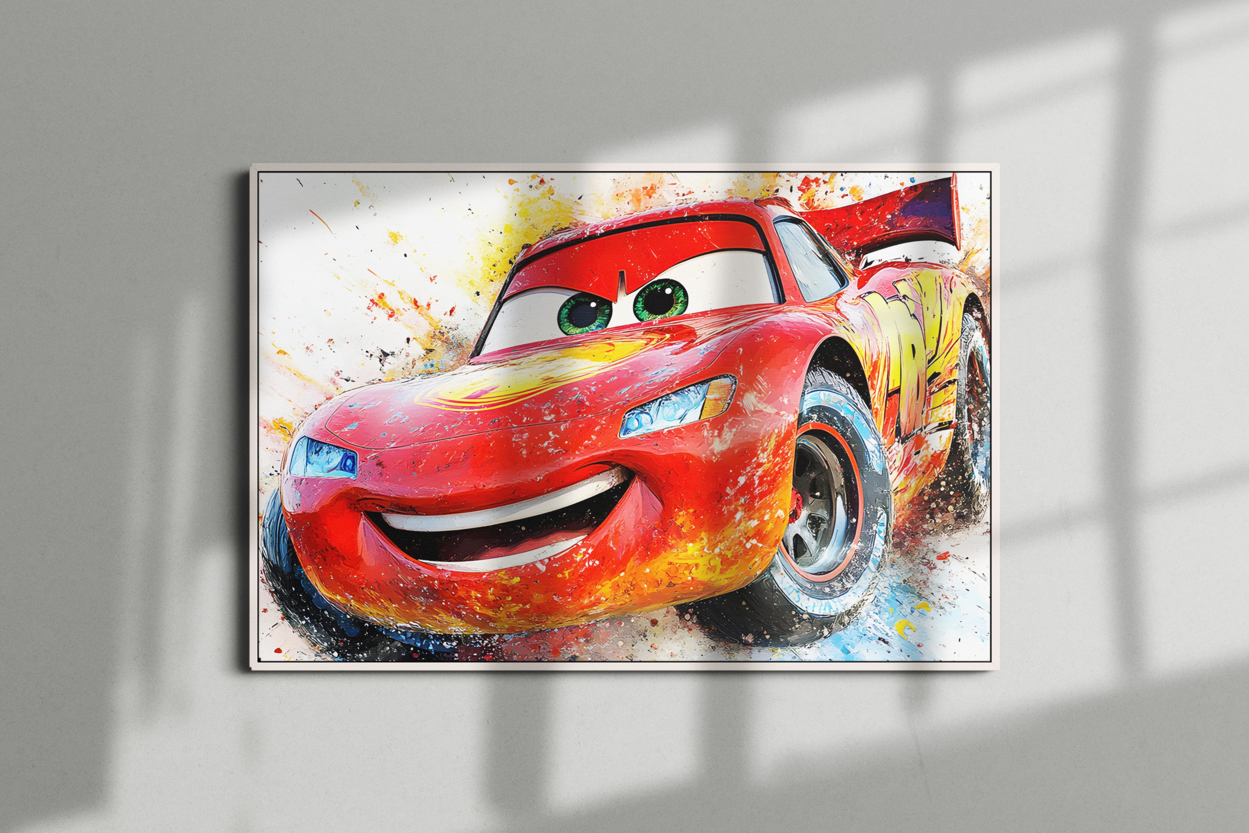 Lightning McQueen Poster or Canvas Wall Art