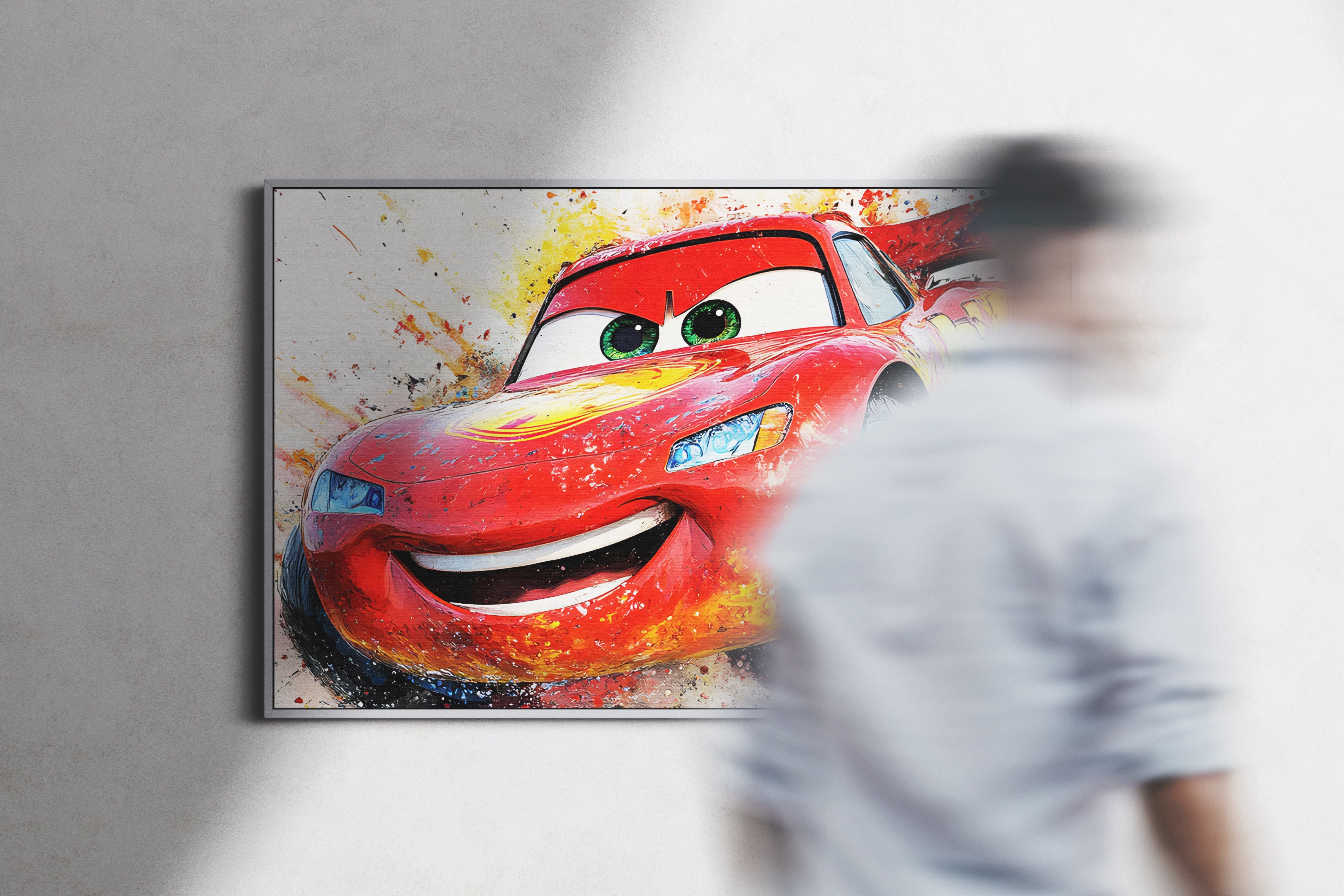 Lightning McQueen Poster or Canvas Wall Art cars